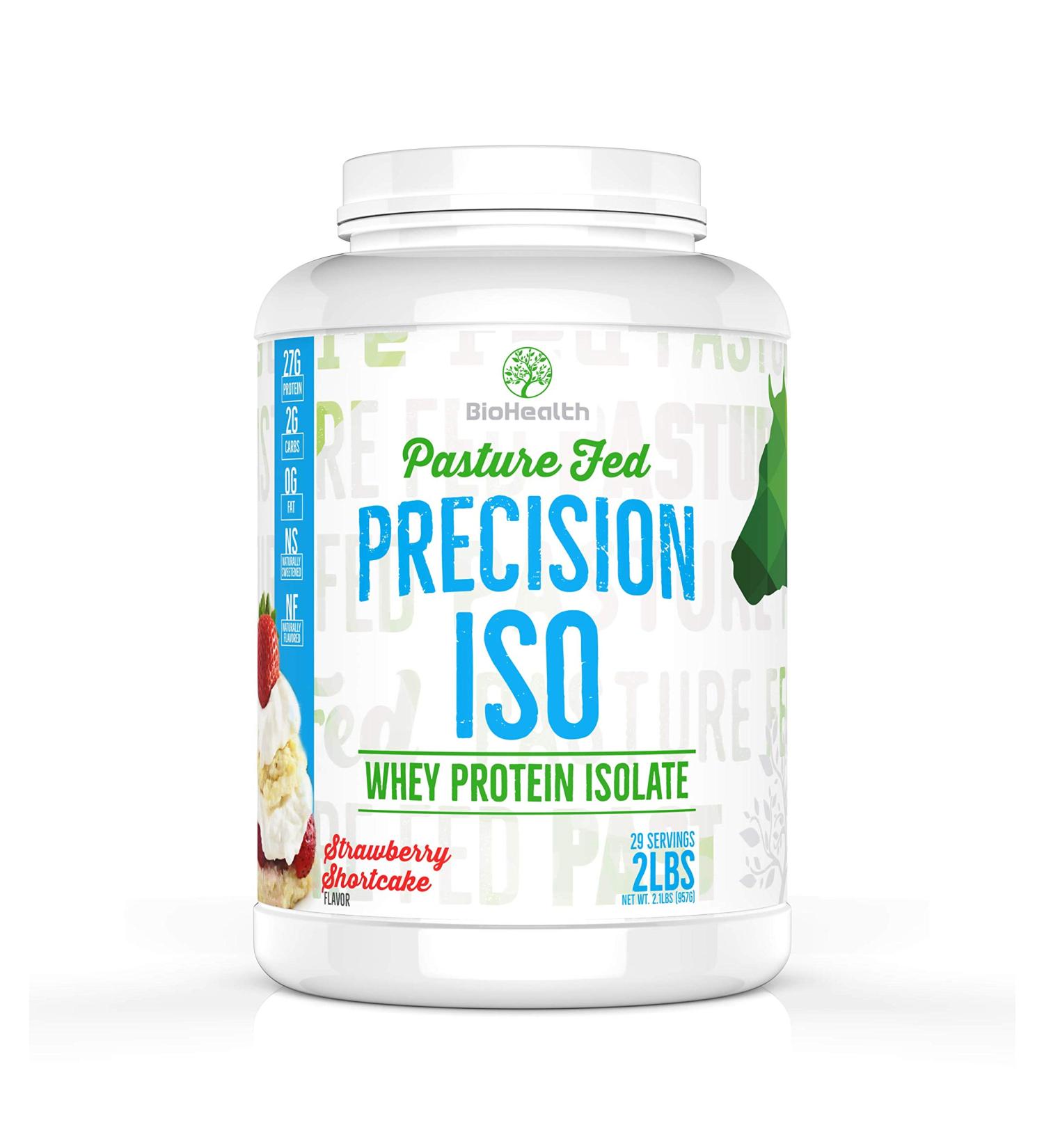 Buy Precision ISO Strawberry Shortcake (2 LB) - 27g Whey Protein Isolate Non-GMO Sugar Free - 28 Servings | International Shipping Available - Buy Online on GoSupps.com