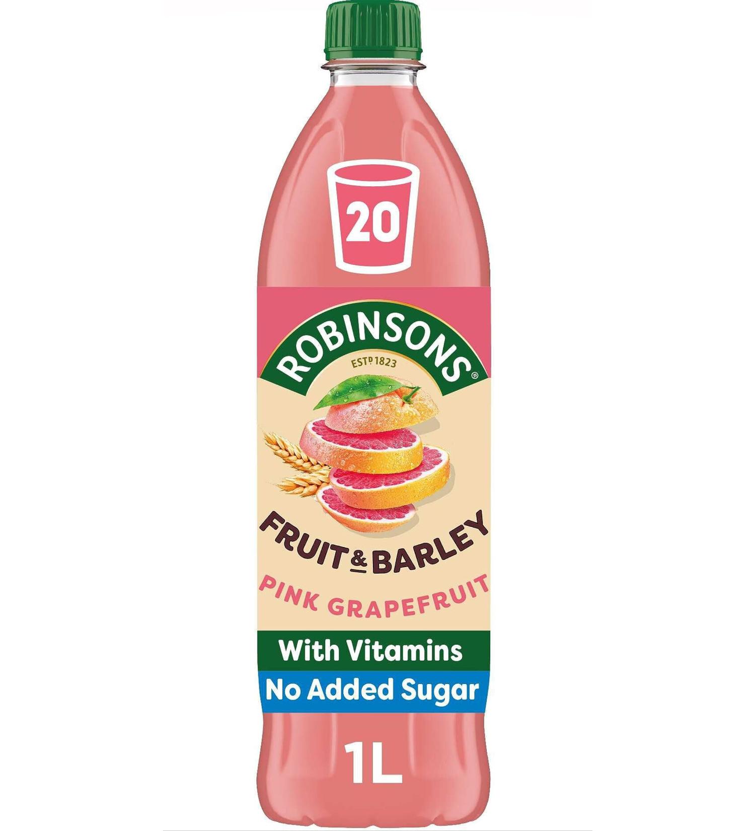  Robinsons Robinsons Fruit and Orley Real Fruit Pumpkin Low Calorie Pink Grapefruit 1 Litre 20 Servings - Buy Online on GoSupps.com