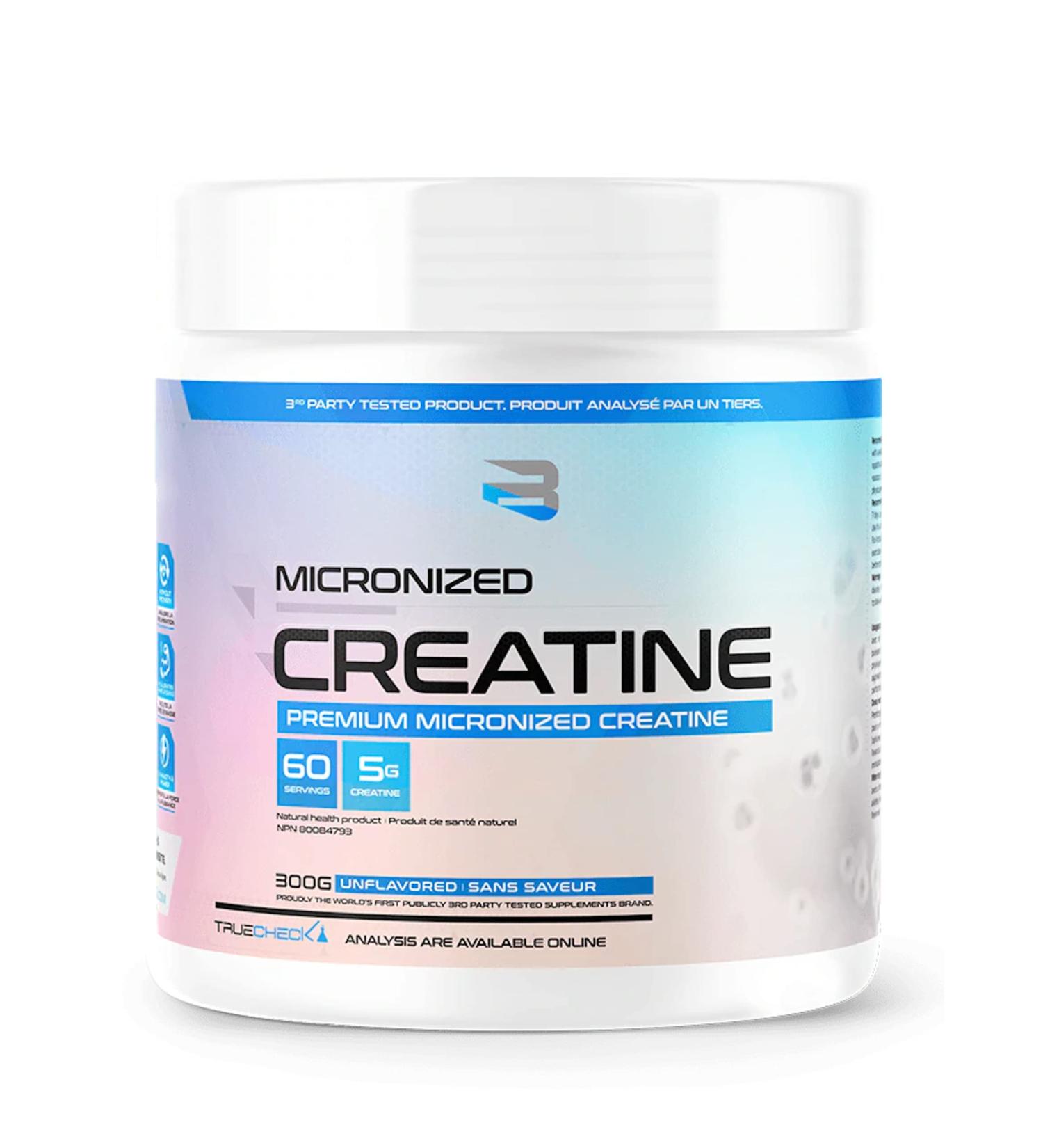 Believe Supplements Micronized Creatine Powder | 5g Vegan Micronized Creatine Monohydrate Powder | Increased Muscle Mass Improved Strength Power & Performance | 60 Servings 300g (Pack of 1) - Buy Online on GoSupps.com