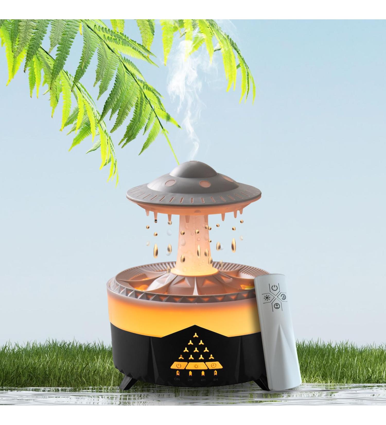 Raindrop 350ml Essential Oil Diffuser | Aromatherapy Diffuser for Large Rooms | Cool Mist Humidifier | 7 Colors & 3 Timers | Ideal for Home Bedroom Office & Yoga - Buy Online on GoSupps.com