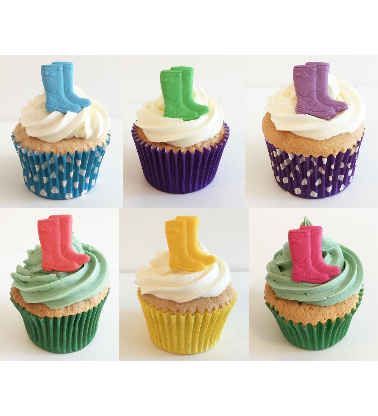 6 Fun & Vibrant Edible Sugar Wellies: Mixed Colours - Buy Online on GoSupps.com