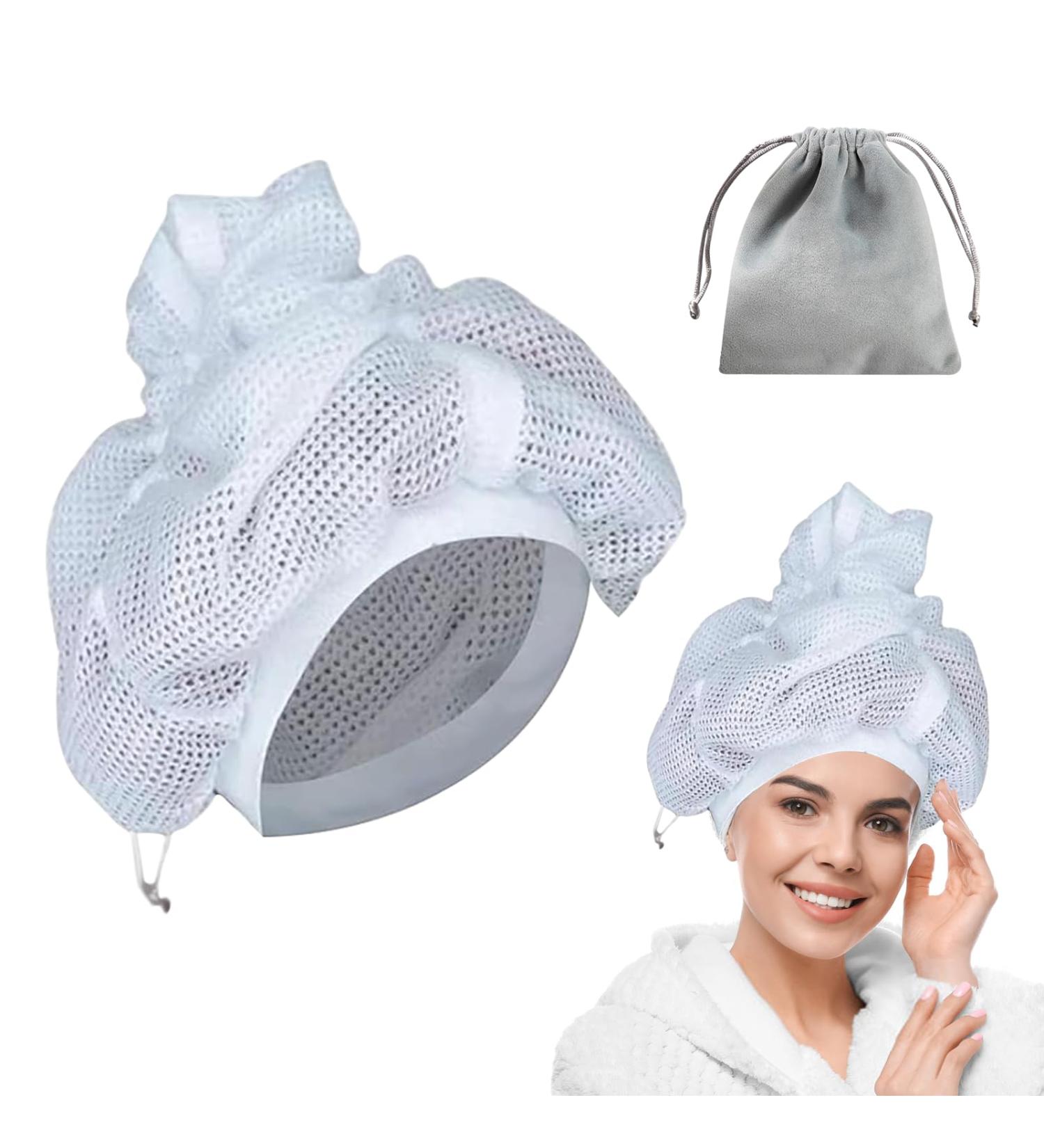 Net Plopping Cap for Curly Hair - Reusable Hood for Drying & Wrapping Hair | Perfect for Women & Girls - Buy Online on GoSupps.com