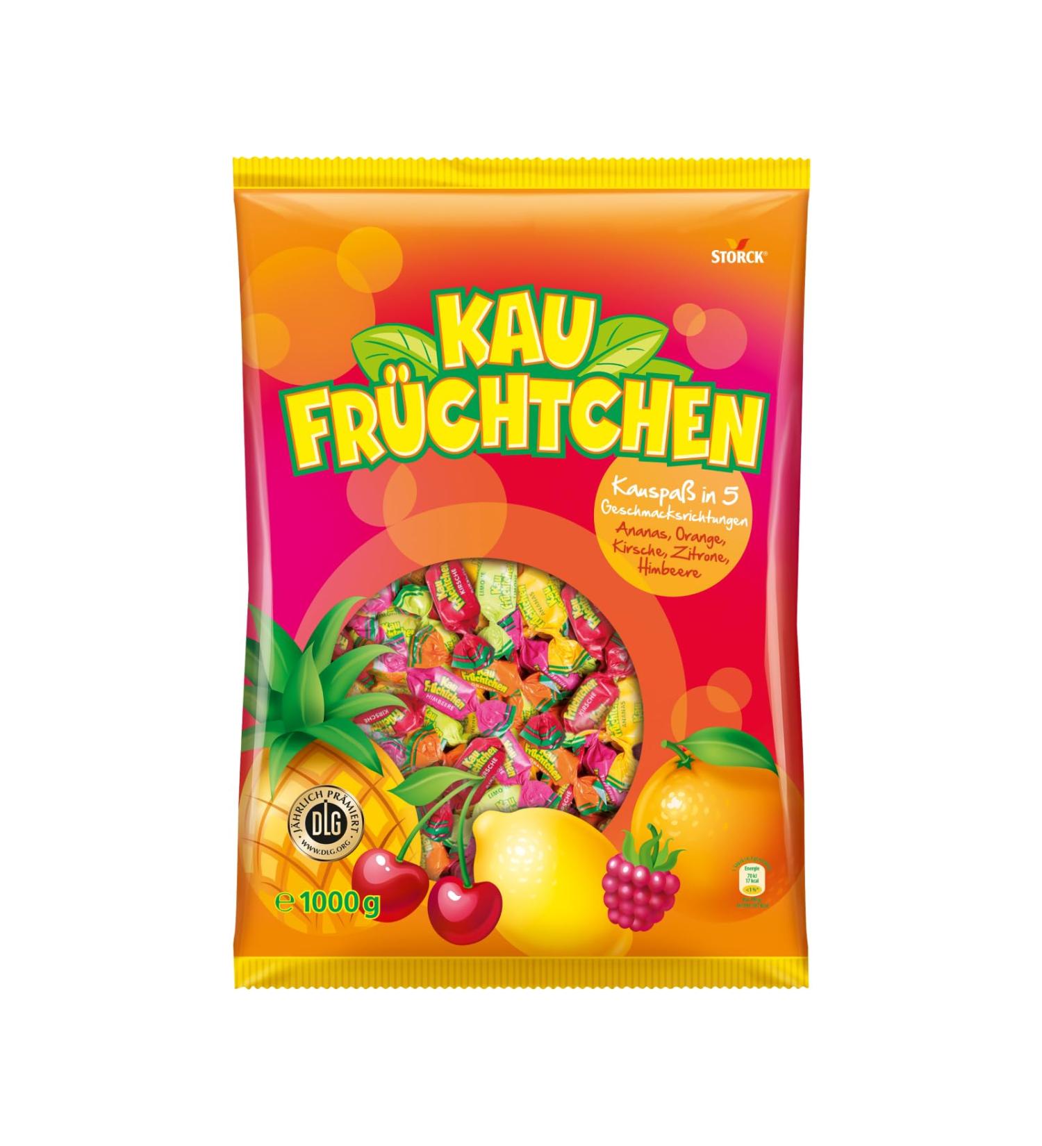 Kaufr chtchen Chewy Sweets 1000g Bulk Pack | Five Fruity Flavours - Buy Internationally! - Buy Online on GoSupps.com