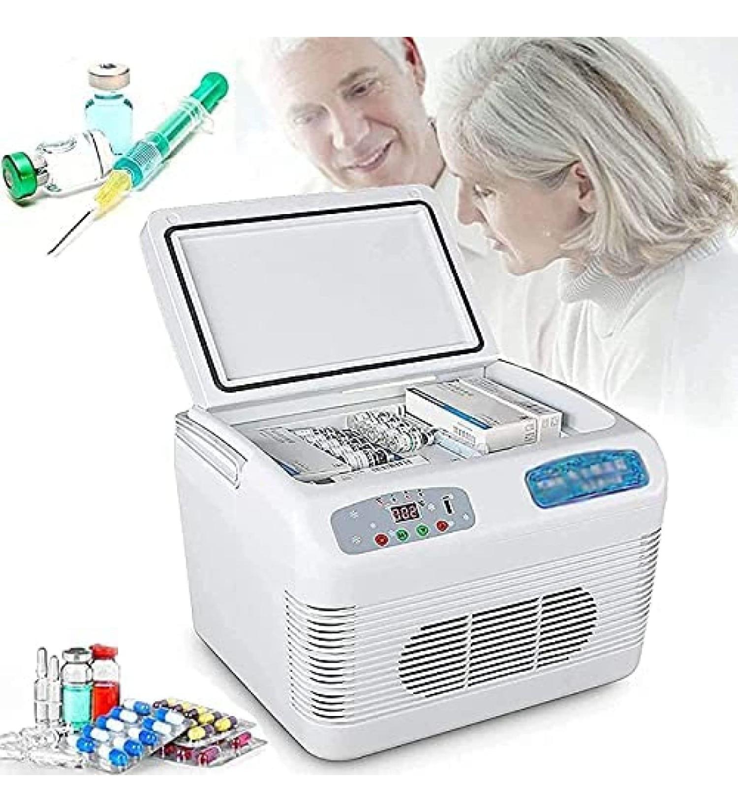 Portable Insulin Cooler Box Car Small Refrigerator 360x280x30mm 8Hour Insulin Refrigerated Box 2-8 Thermostat Drug Reefer Car Home Travel Camping Picnic - Buy Online on GoSupps.com