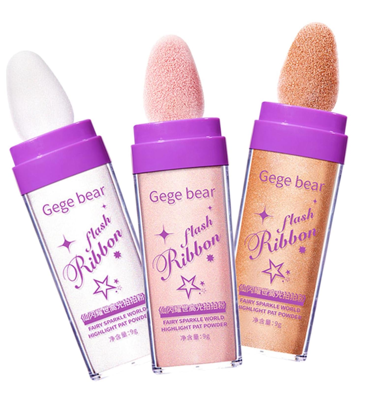 Mikinona Face Glitter 3pcs Highlight Pat Powder Glitter Loose Face Powder Makeup Highlighter Body Makeup Powder Voss Fairy - Buy Online on GoSupps.com
