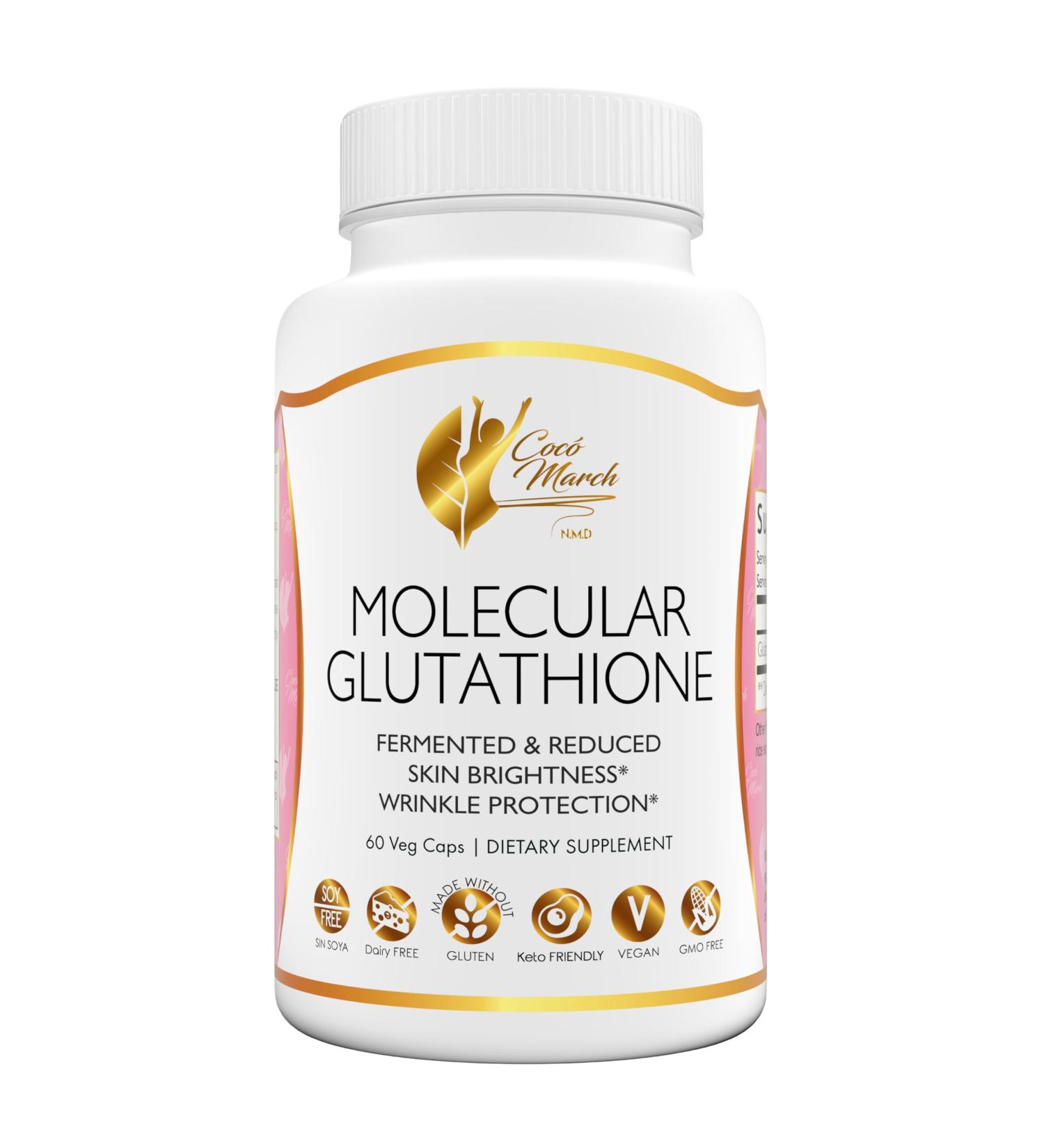 Coc March N.M.D Molecular Glutathione Supplement 500 mg Potent Antioxidant for Immune Support Health & Beauty Low Molecular Weight Vegan Gluten Free Soy & Dairy Free GMO Free 60 Veg Capsules 60 Count (Pack of 1) - Buy Online on GoSupps.com