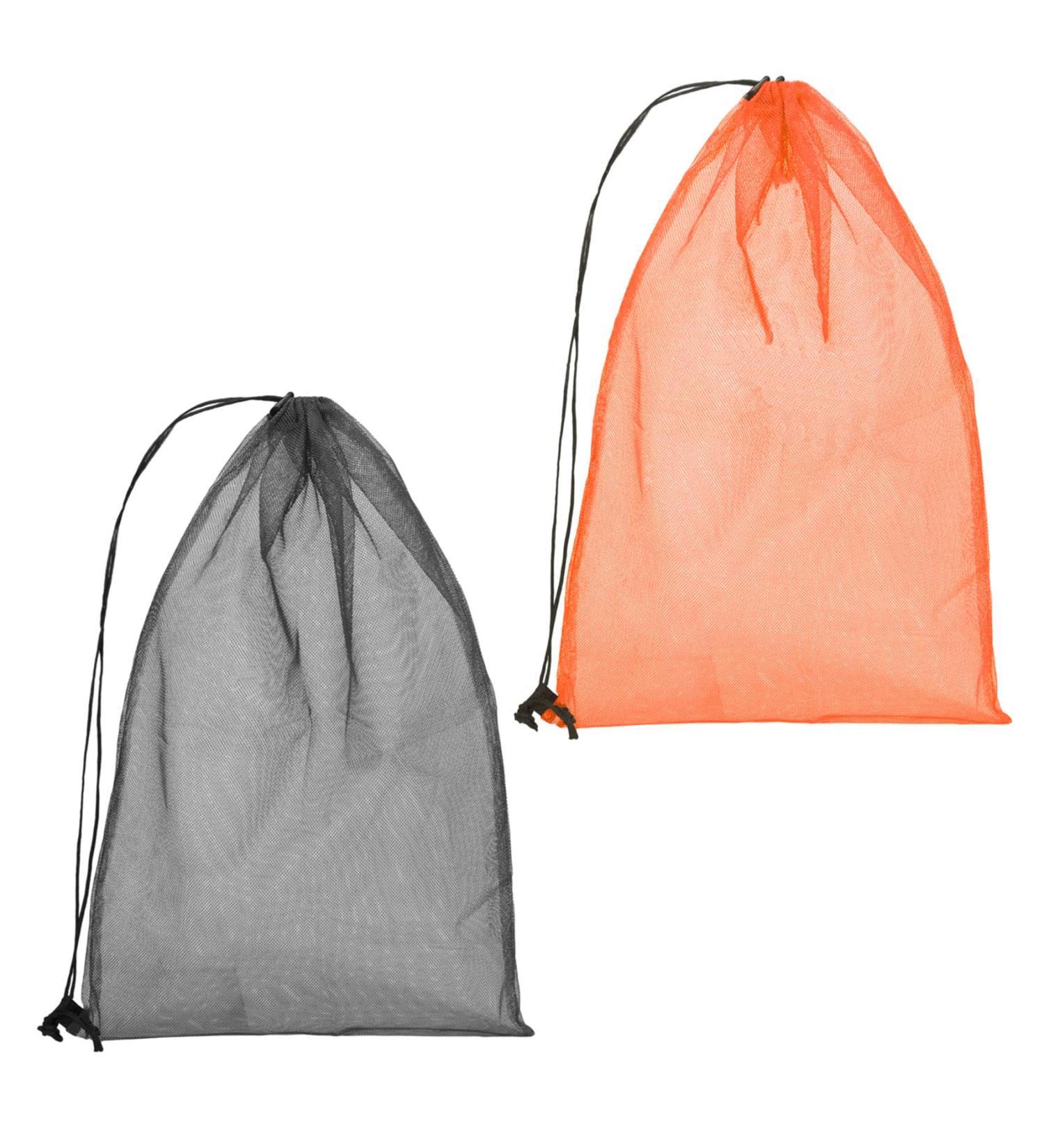 VANSUNA Heavy Duty Mesh Bag for Snorkeling Gear 2 Pack - Large Capacity 18x27 Inch Drawstring Nylon Net Bags - Ideal for Snorkeling & Swimming Gear - Black+Orange - Buy Online on GoSupps.com