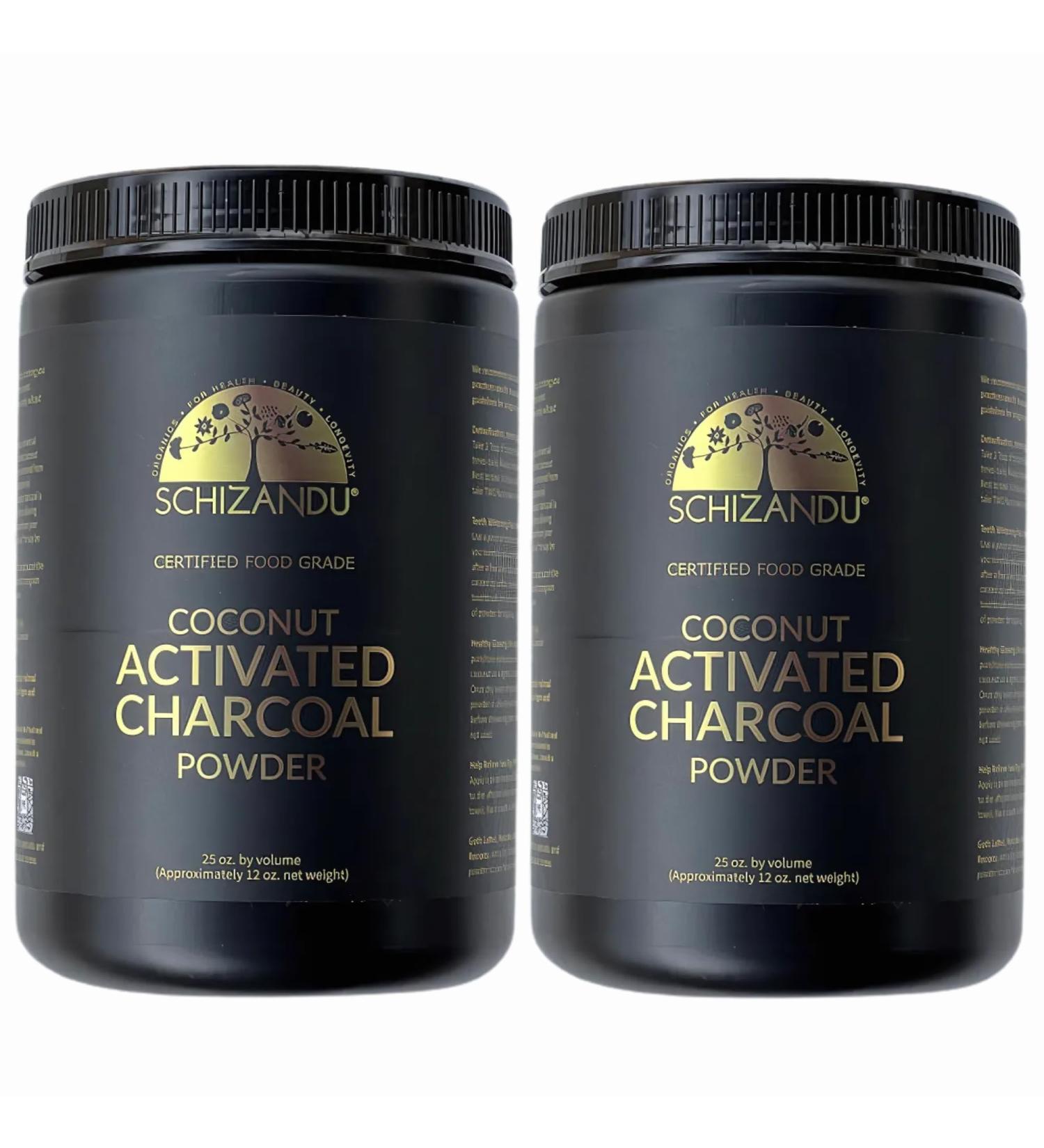 Organic Charcoal Powder Activated Charcoal Natural Vegan Organic GMO Free - Large Bottle 25 oz Powder - 2pack - Buy Online on GoSupps.com