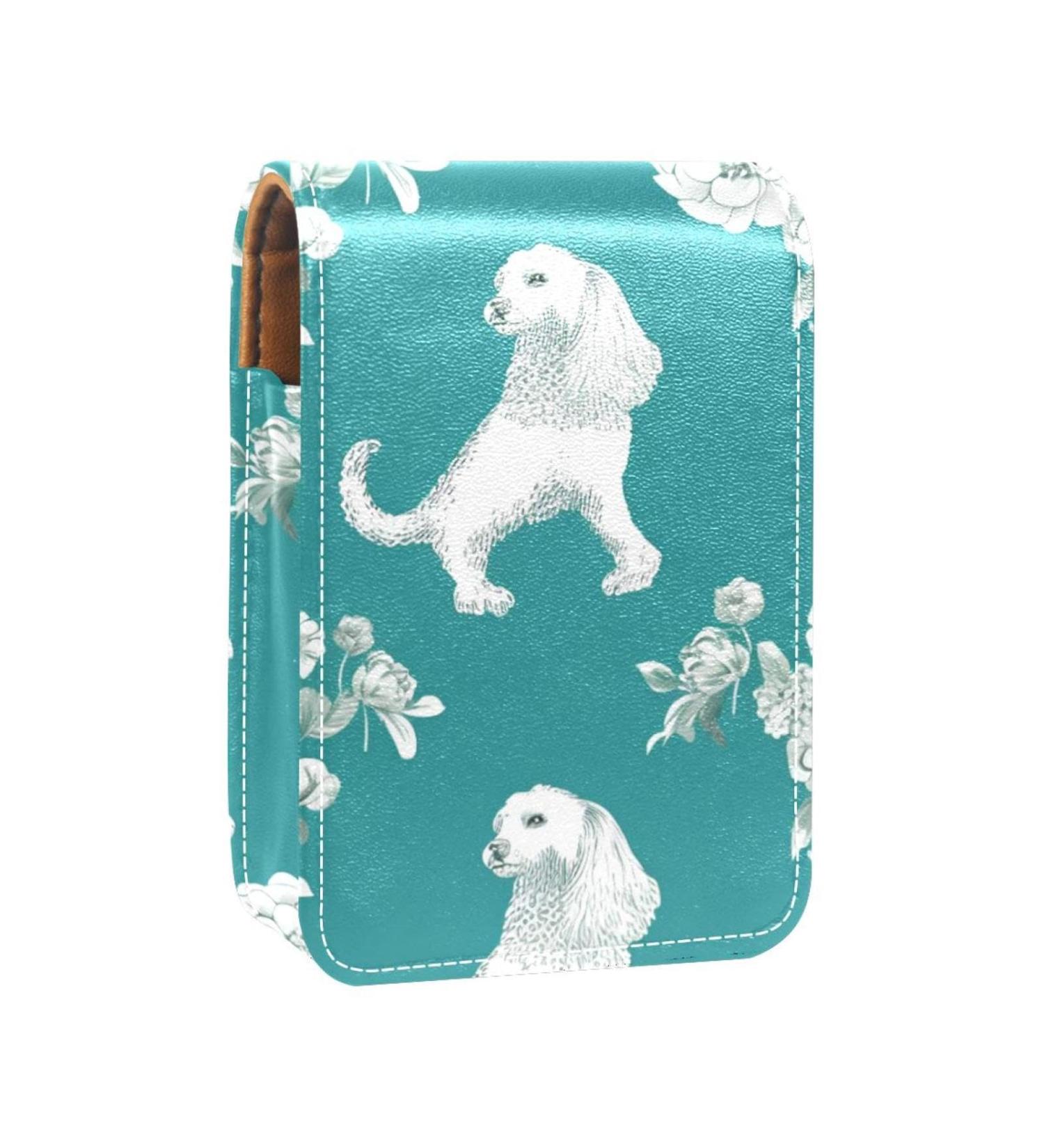 Buy Floral Leather Lipstick Case with Mirror - Mini Organizer for Lip Gloss & Lipstick - Perfect Travel Holder - Buy Online on GoSupps.com