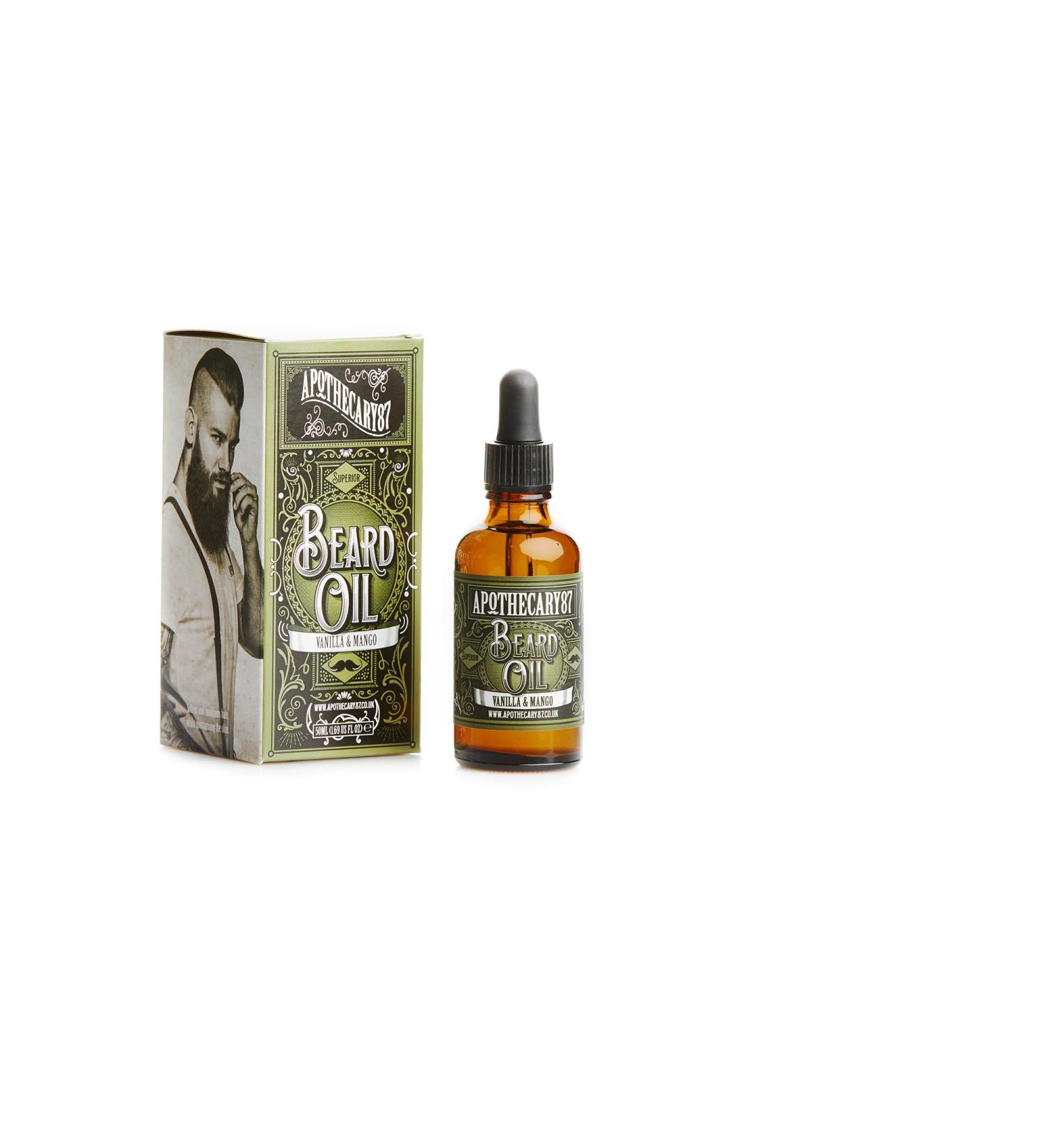Vanilla & Mango Beard Oil | Apothecary 87 | Premium Formulation with Plant Extracts | Beard Conditioner for Softening and Moisturizing | 50ml - Buy Online on GoSupps.com