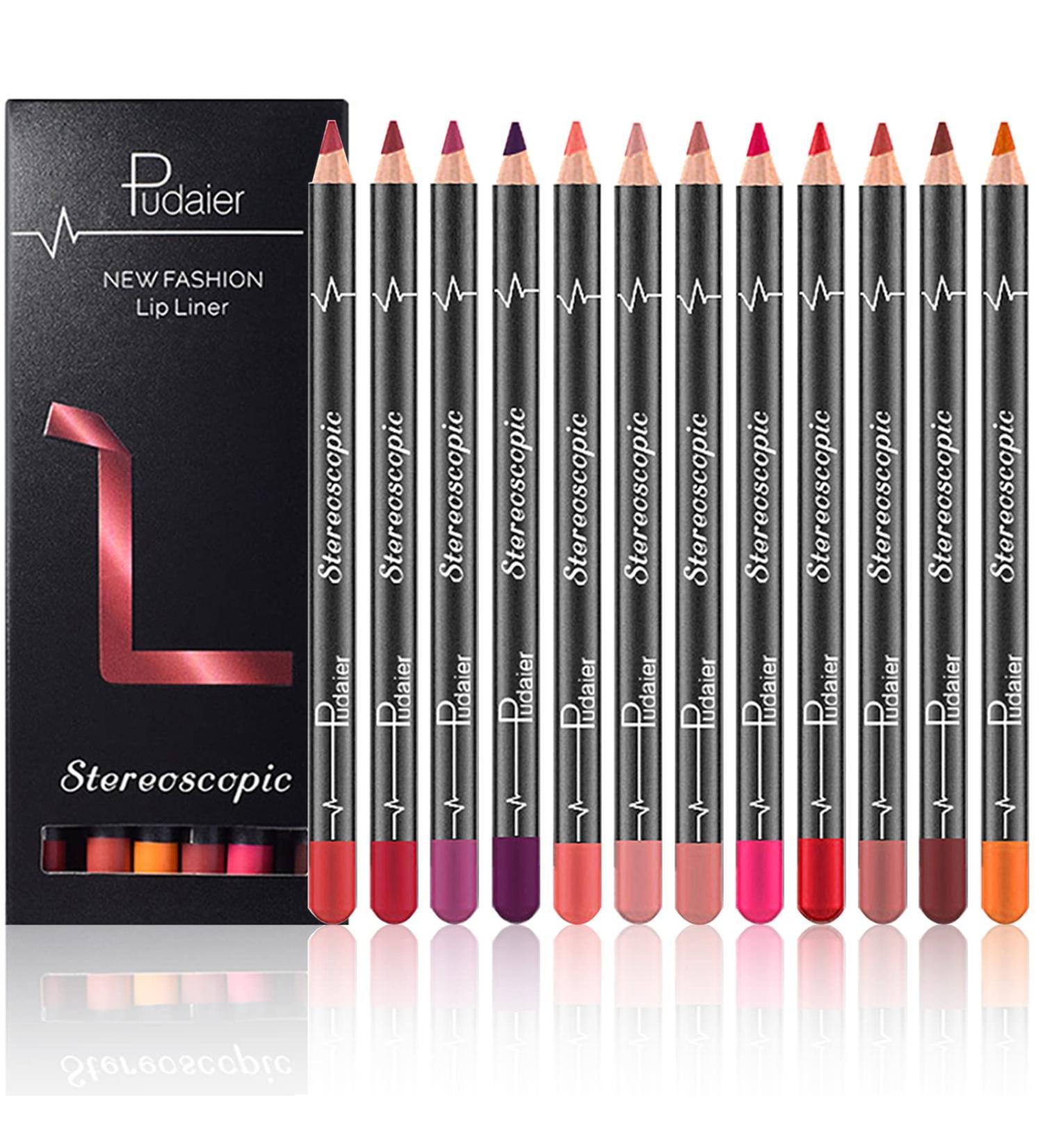 Aseawave Lip Liner Pencil Set - 12pcs High Pigmented Creamy Matte Lip Liners for Girls and Women - Lip Makeup Gift for Daily, Travel, Party, Work - Buy Online on GoSupps.com
