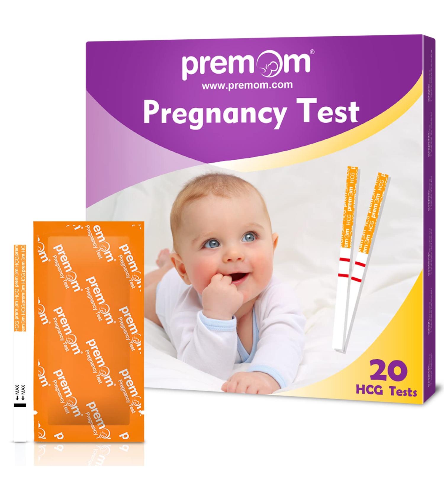 Premom 20-Pack Ultra-Sensitive Early Pregnancy Tests | Detect Pregnancy 10 Miu/ml Before Your Period - Buy Online on GoSupps.com