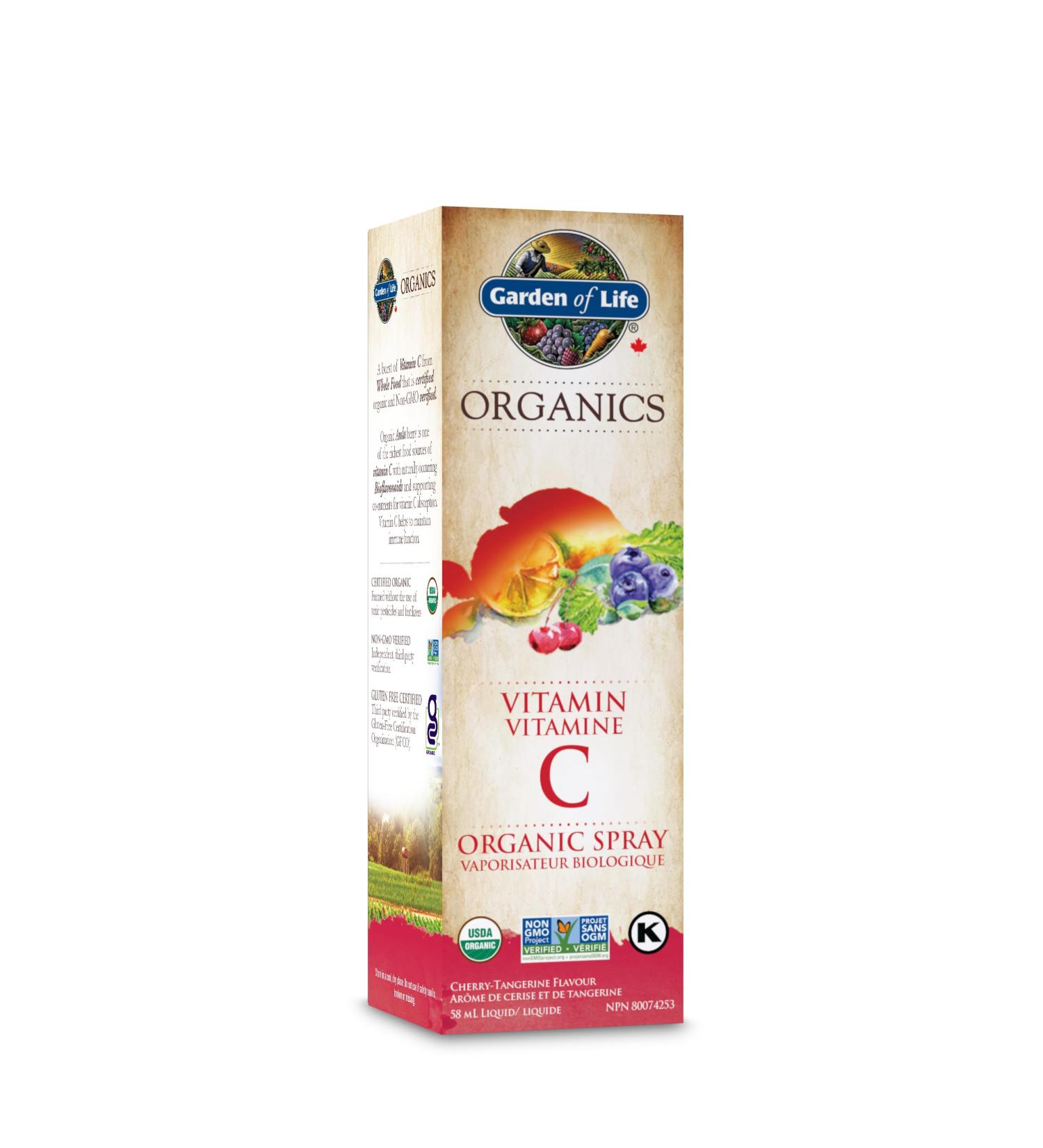  Garden of Life Garden of Life mykind Organics - Cherry-Mandarin Vitamin C Spray 58 mL for Boosted Immunity - Buy Online on GoSupps.com