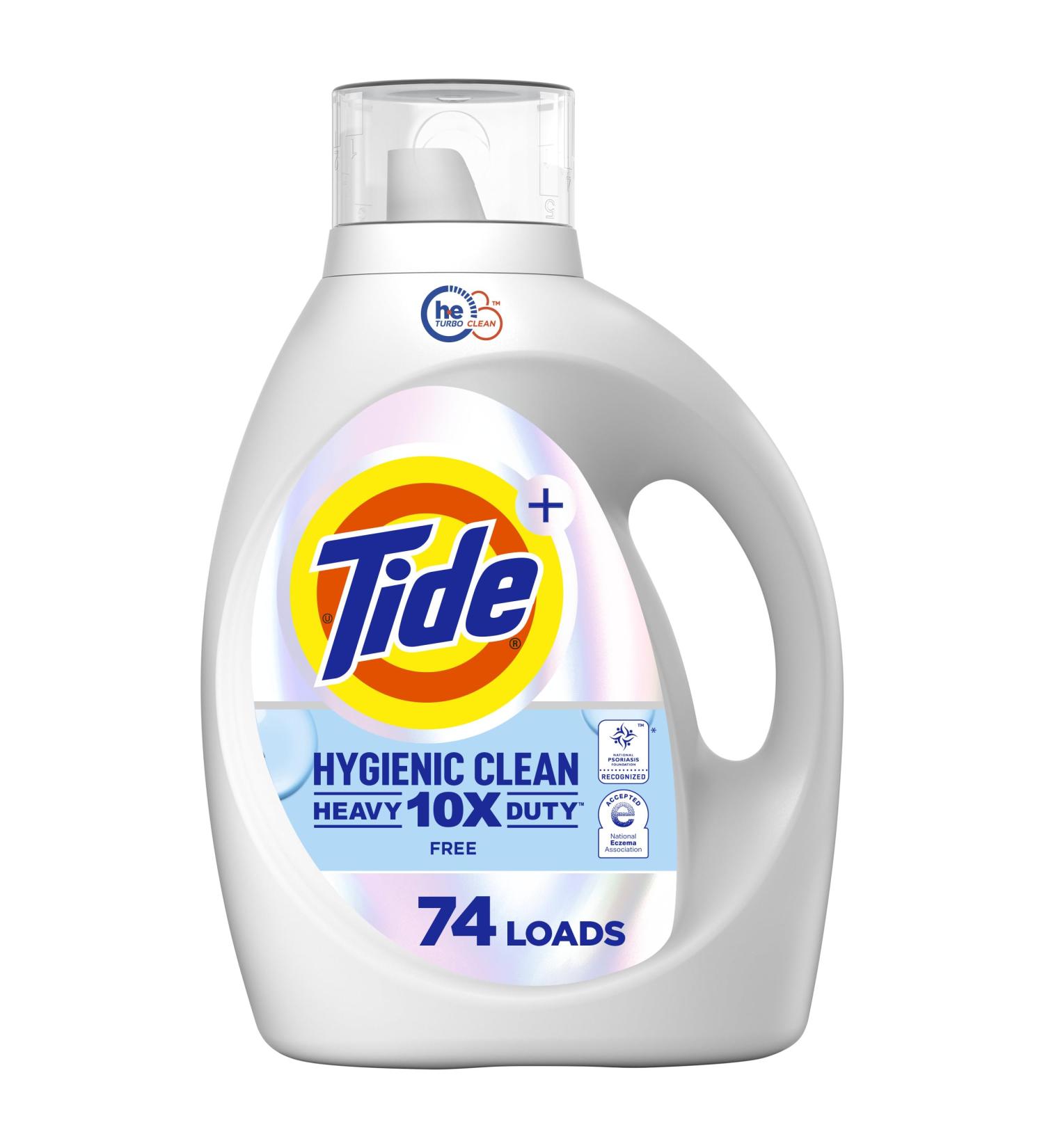 Tide Hygienic Clean Heavy Duty 10x Free Liquid Laundry Detergent - Unscented HE Compatible 74 Loads 105 fl oz | International Shipping Available - Buy Online on GoSupps.com