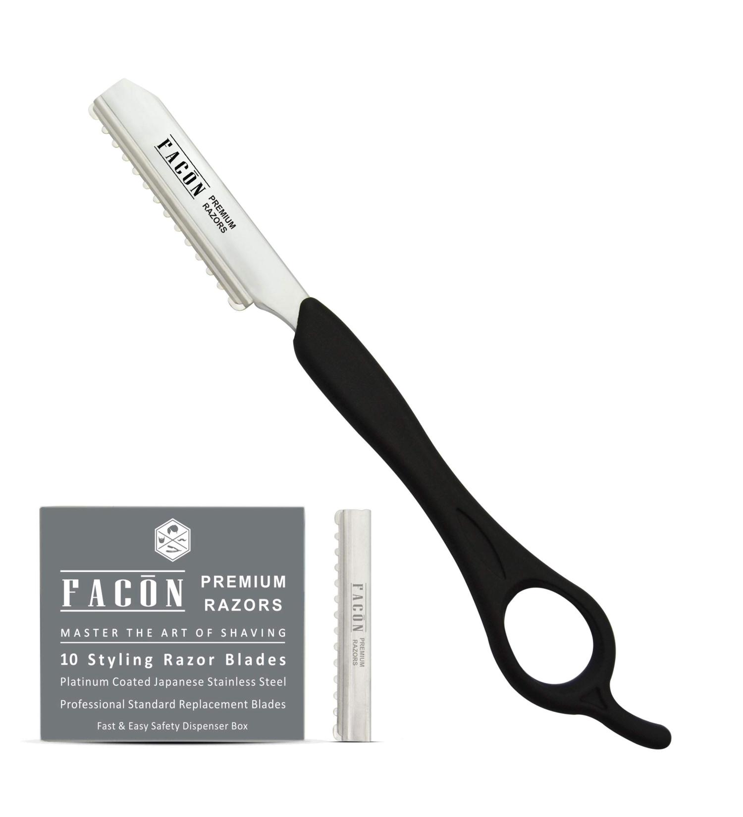 Facأ³n Professional Hair Styling Razor with 10 Replacement Blades â€“ Texturizing & Thinning Tool - Buy Online on GoSupps.com