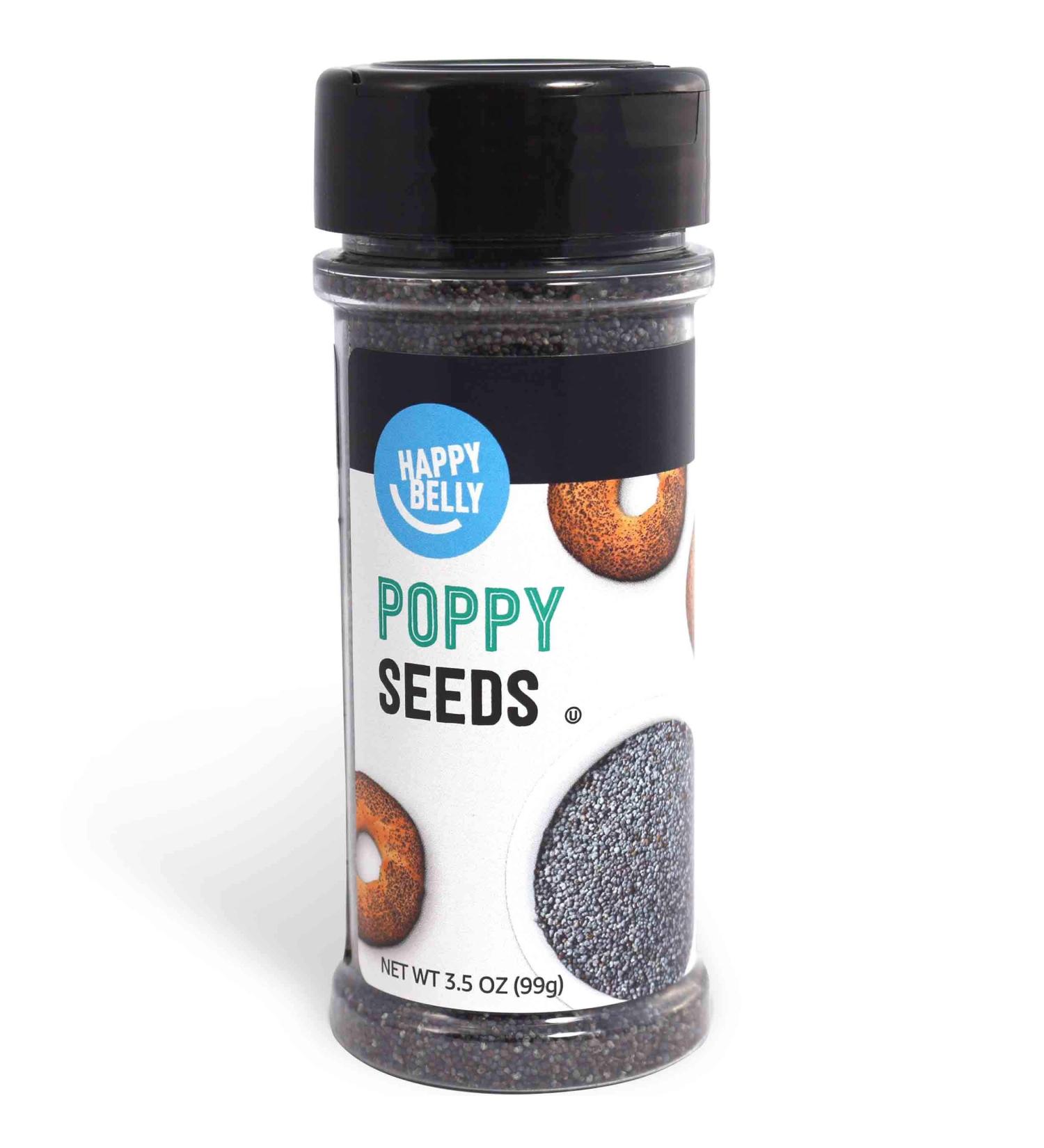Happy Belly Poppy Seeds - 3.5 Ounces | Premium Quality | Amazon Brand - Buy Online on GoSupps.com