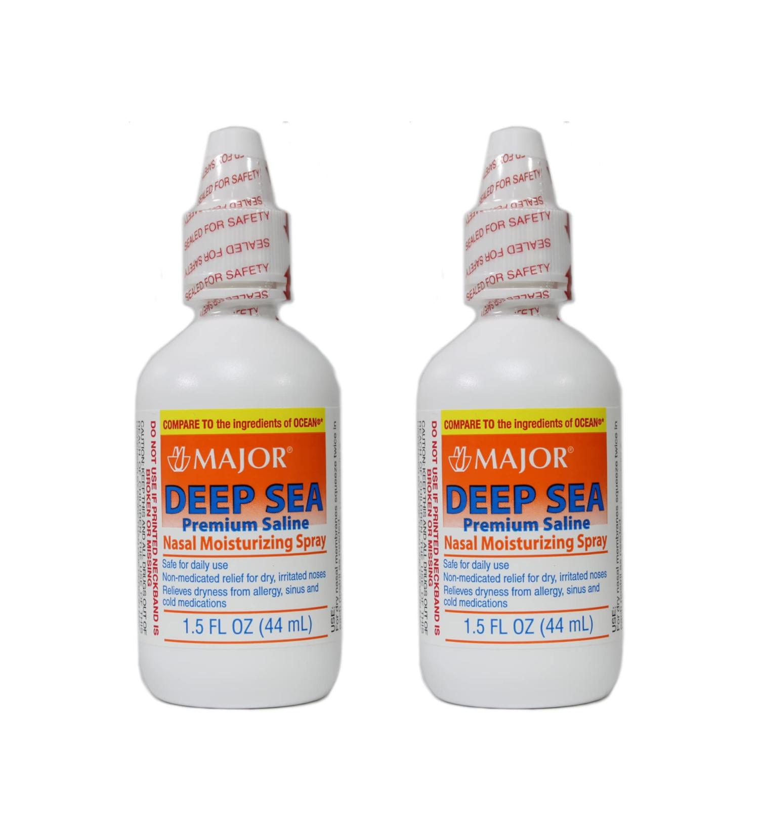 MAJOR Deep Sea Saline Nasal Spray 1.5 oz - Pack of 2 | Effective Sinus Relief - Buy Online on GoSupps.com