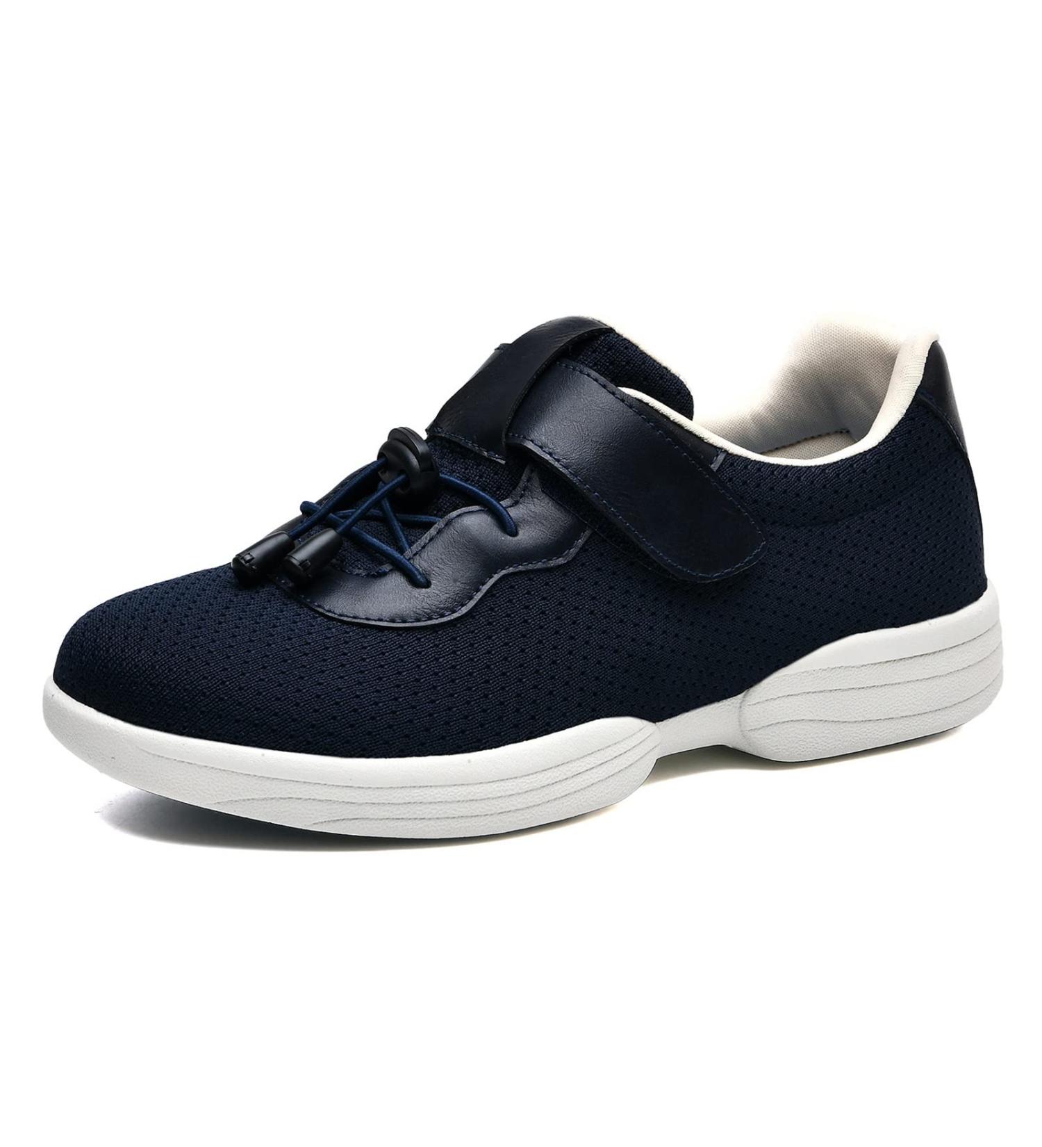 NVBHOF Adjustable Men's Diabetic Slippers | Wide Memory Foam | Comfy Indoor/Outdoor Shoes | Diabetic Footwear for Elderly | Deep Blue - Buy Online on GoSupps.com