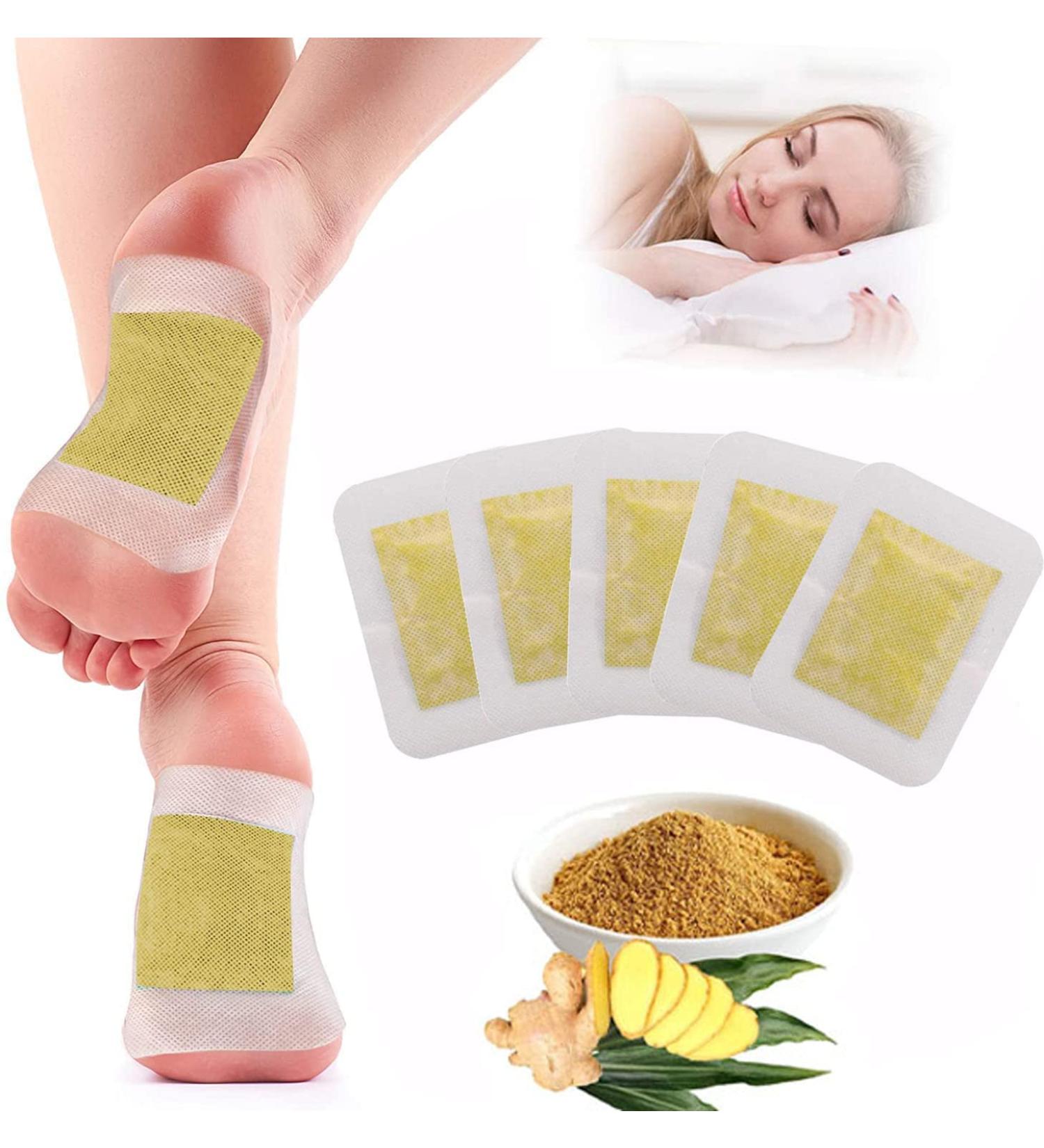 Detox Foot Pads 20pcs - Ginger Detox Plaster for Blood Circulation Tiredness Relief & Sleep Improvement - Buy Online on GoSupps.com