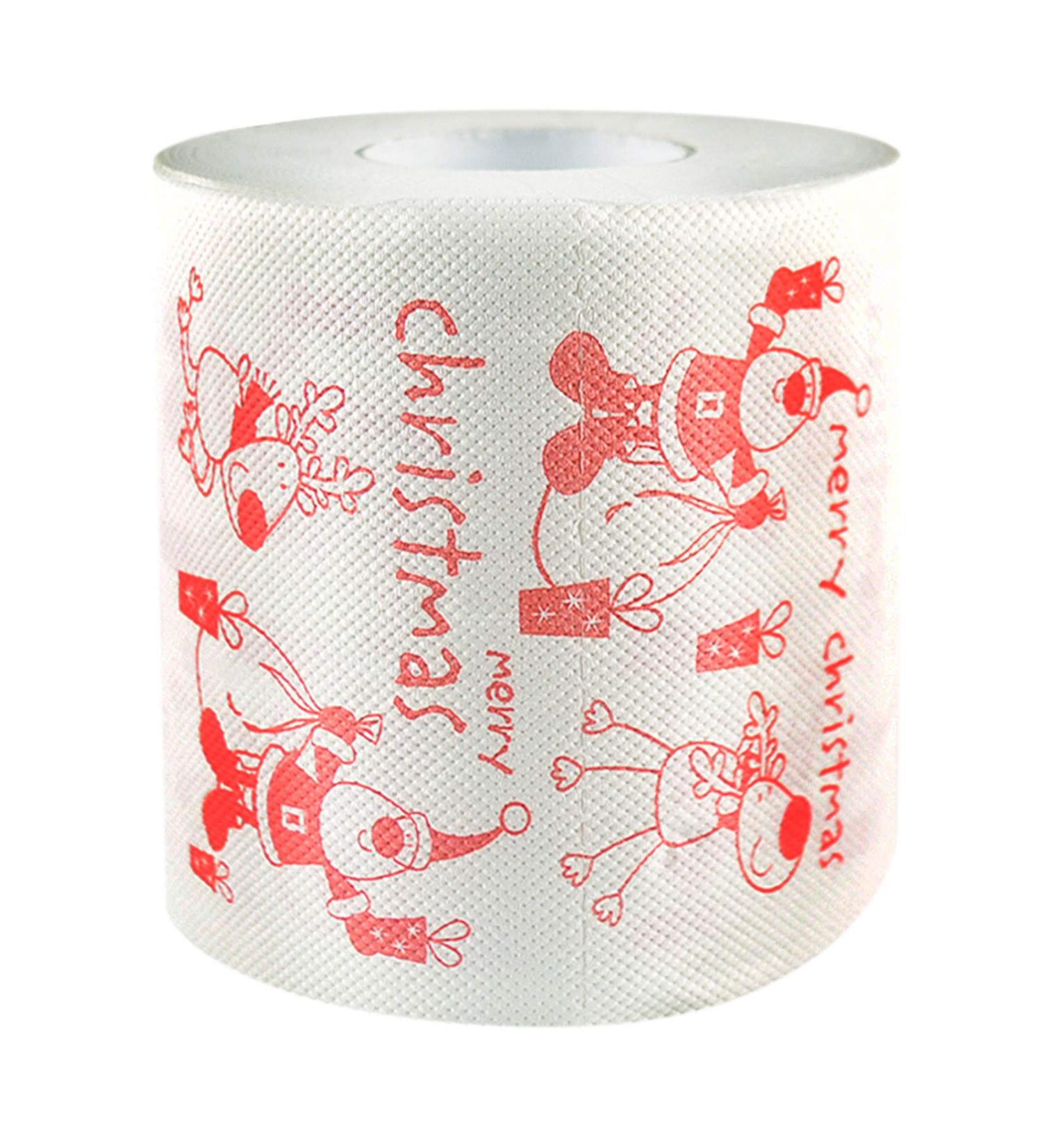 Merry Christmas Toilet Paper Highly Collectible Novelty Paper Towels Funny Gag Gift for Christmas Stocking Stuffers Party Favors 1 - 10pcs - Buy Online on GoSupps.com