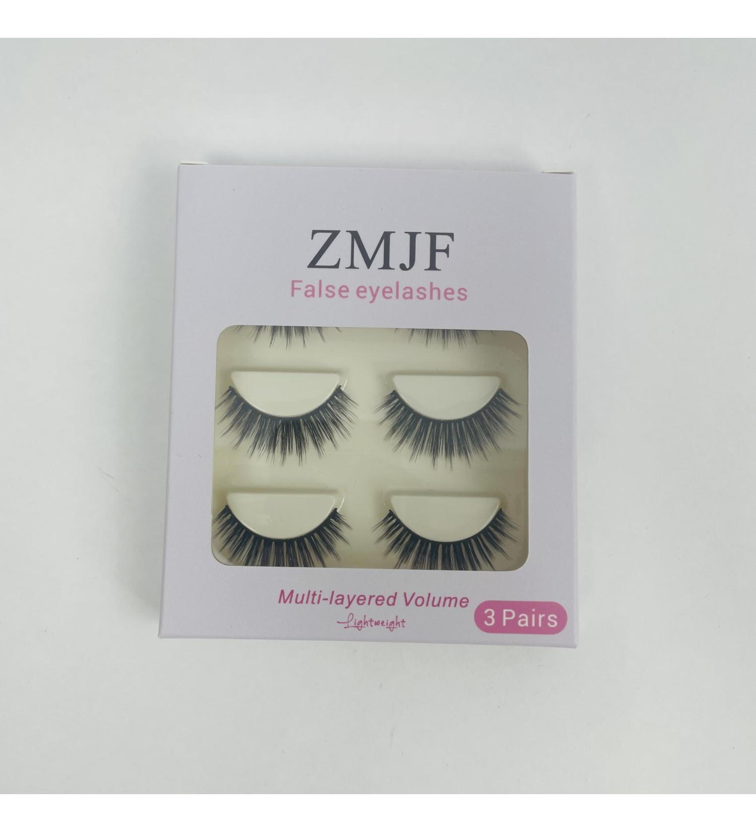 3 Pairs Black False Eyelashes - Natural Look Easy Application & Worldwide Shipping - Buy Online on GoSupps.com