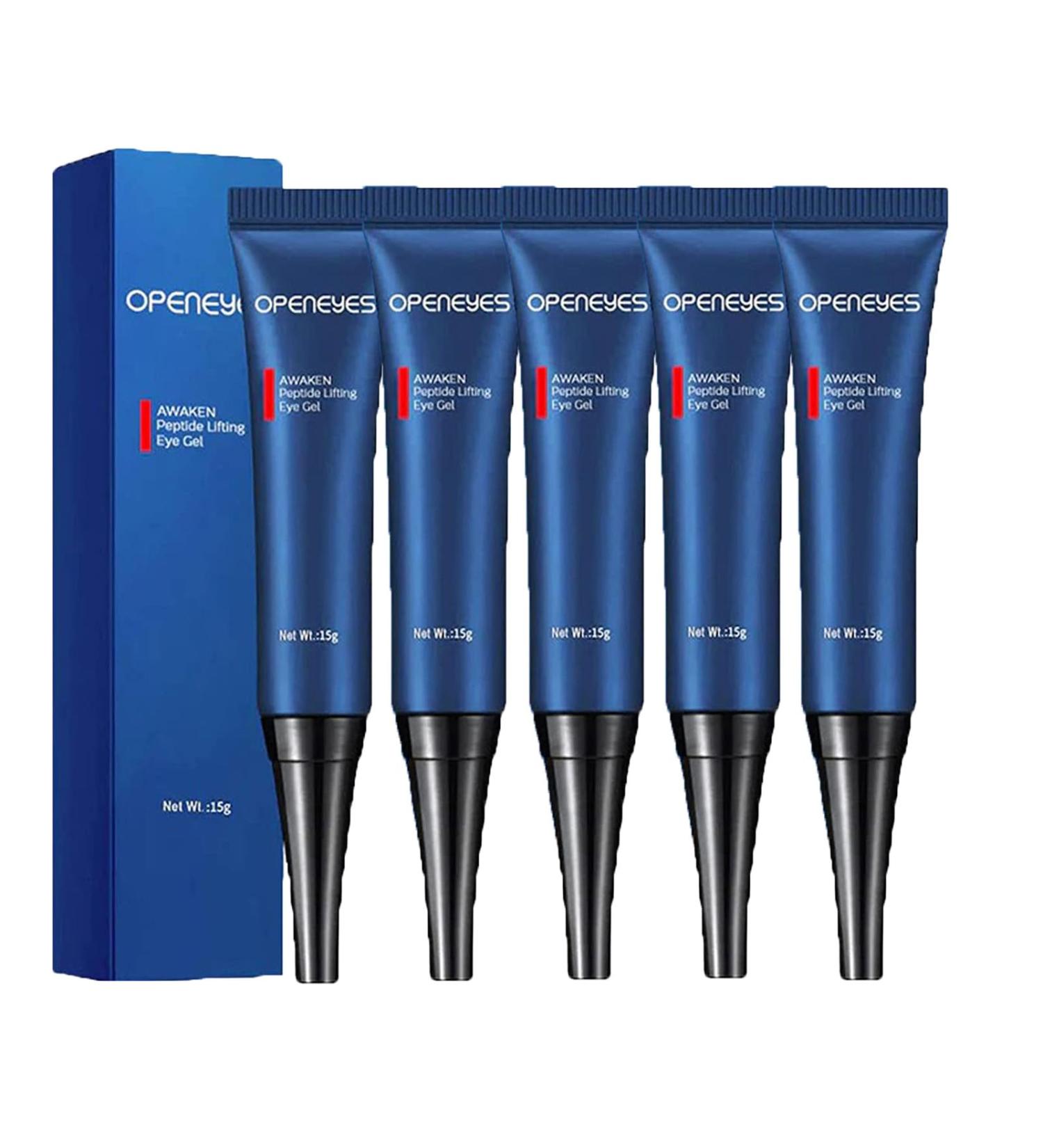 OPENEYES Awaken Peptide Lifting Eye Gel Home Awaken Peptide Depuffing Eye Gel OPENEYES Peptide Eye Gel Lifting Firming Anti-wrinkle Eye Tightener Eye Gel for Dark Circles and Puffiness (5PCS) - Buy Online on GoSupps.com
