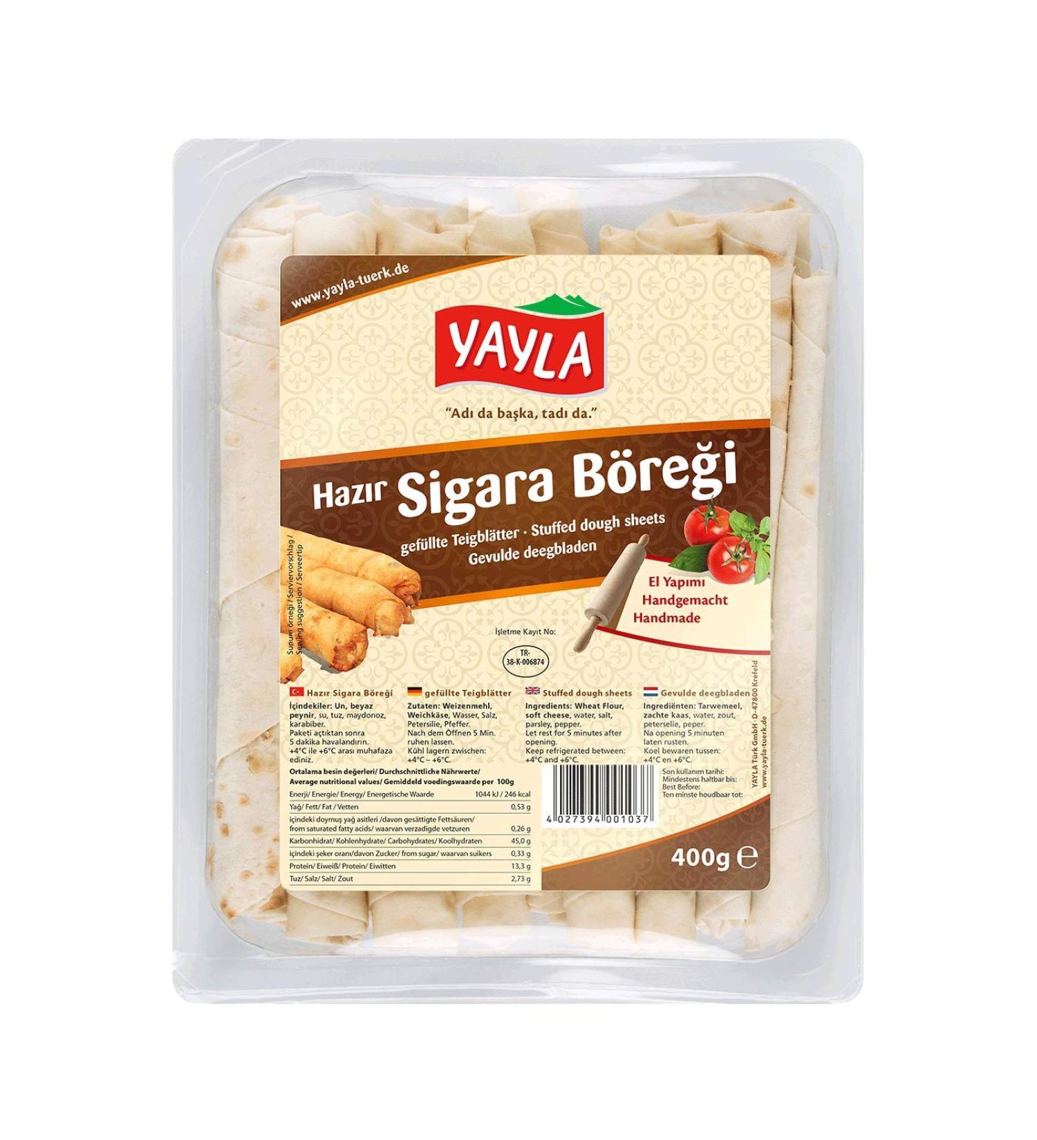 Yayla Turkish Cheese Borek (Sigara Boregi) Handmade 400gr - Buy Online on GoSupps.com