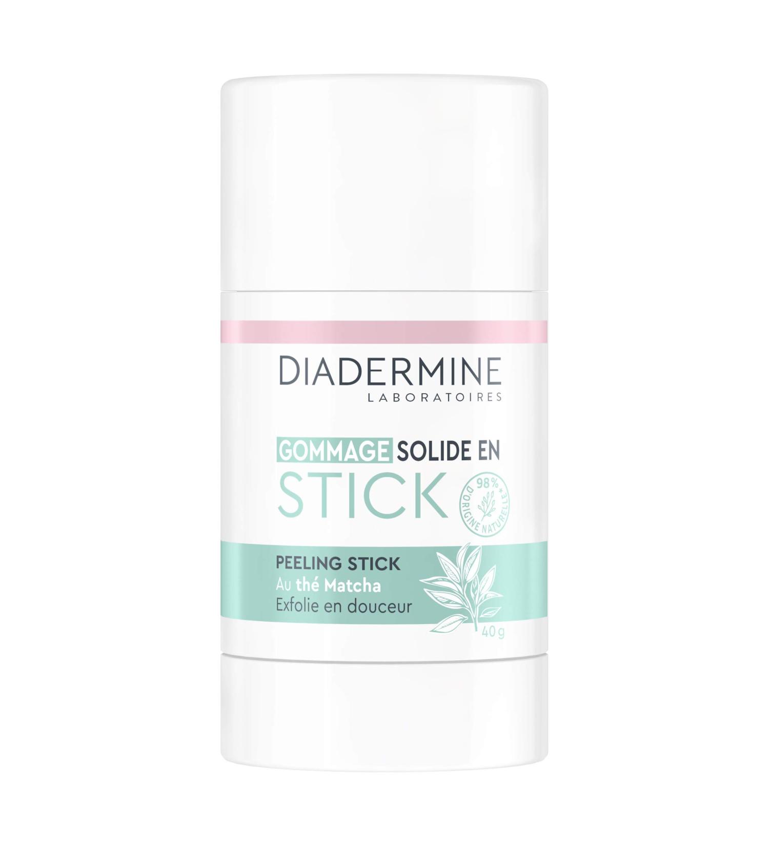 Diadermine - Solid Facial Exfoliant Stick - Matcha Tea Formula - All Skin Types - Skin-Friendly - 98% Natural Origin - 40g Stick - Buy Online on GoSupps.com