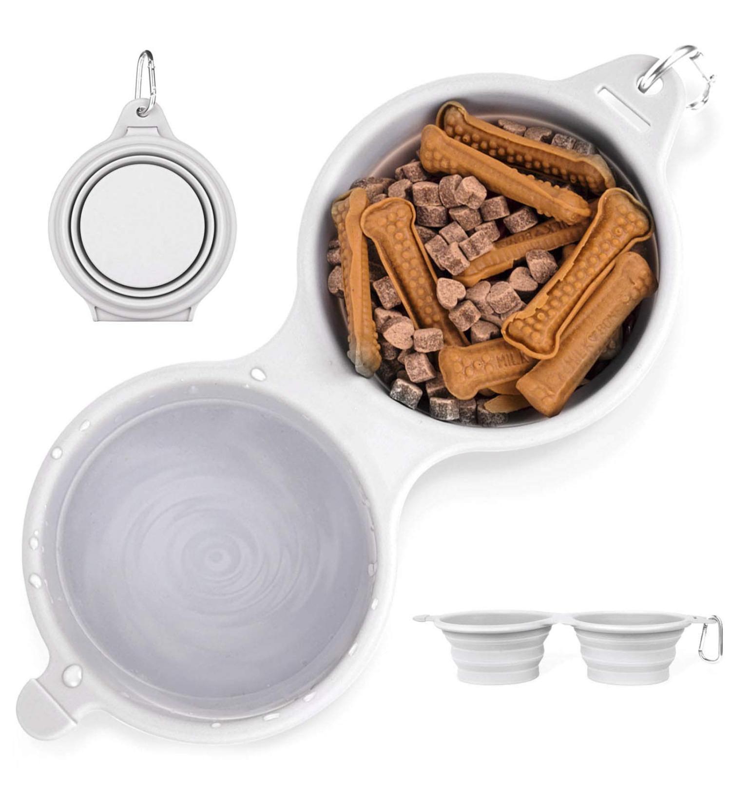 LumoLeaf Large Collapsible Dog Bowl - BPA-Free Silicone Travel Bowl for Pet Food and Water with Aluminum Carabiner - Dishwasher Safe - Buy Online on GoSupps.com