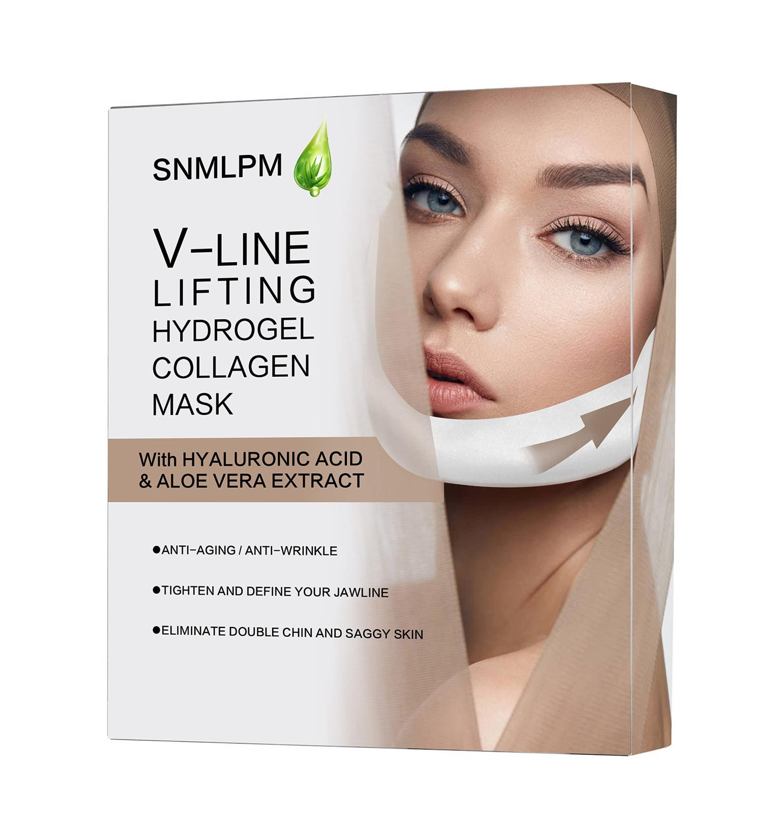 Double Chin Eliminator Hydrogel Masks - 5 Pack with Hyaluronic Acid & Aloe Vera for Anti-Aging & Face Tightening - Buy Online on GoSupps.com