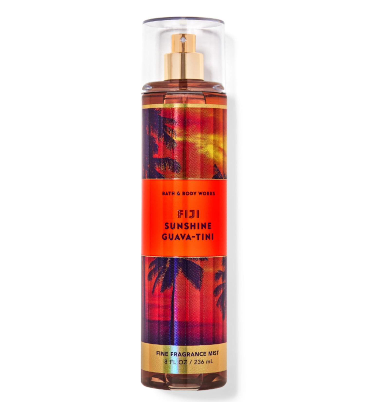 Bath and Body Spray Long Lasting Fine Fragrance Mist Fiji Sunshine Guava-Tini | 8 fl oz / 236 ml | BBW 8 Fl Oz (Pack of 1) Fiji Sunshine Guava-Tini