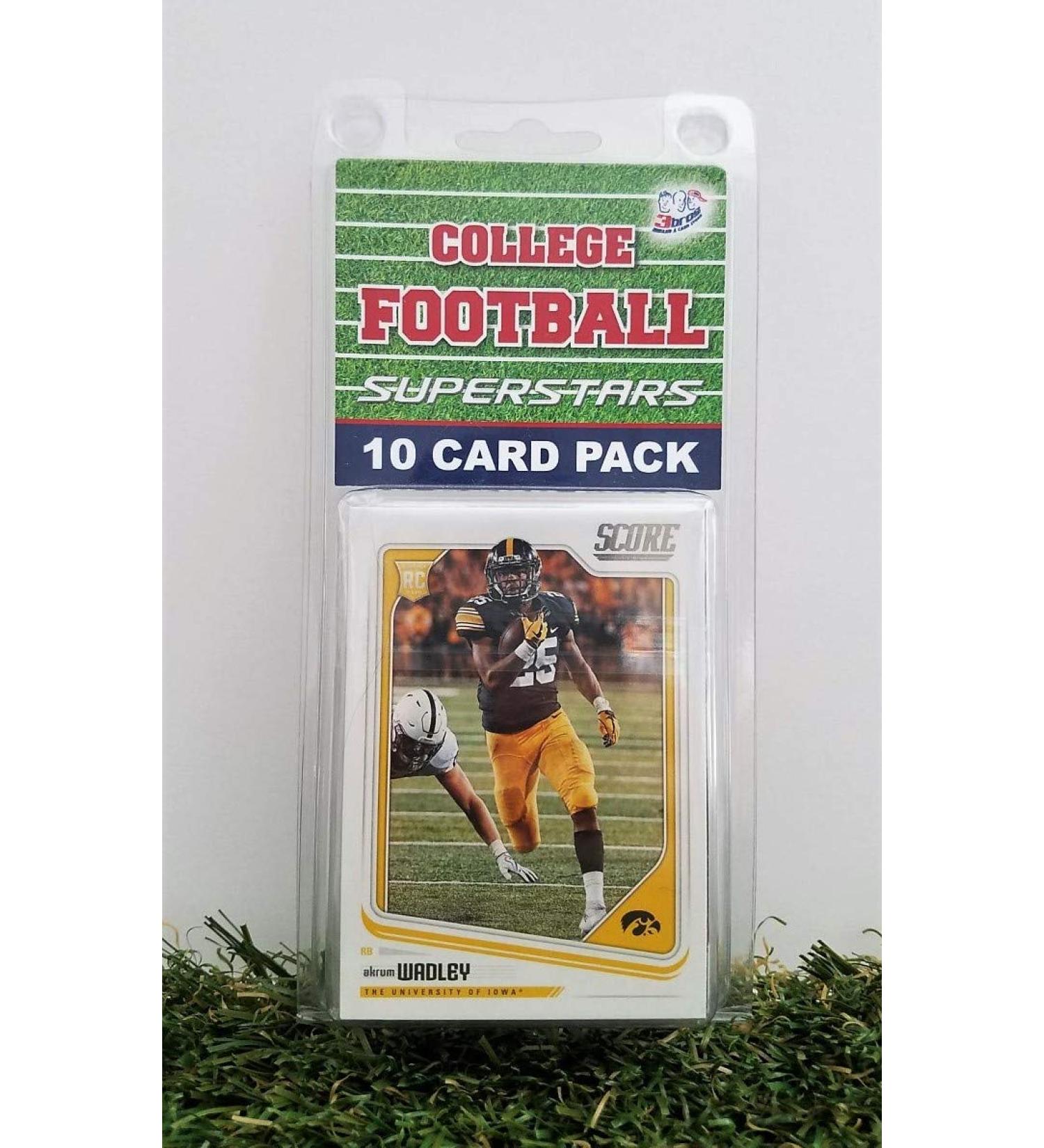 Iowa Hawkeyes- (10) Card Pack College Football Different Hawkeye Superstars Starter Kit! Comes in Souvenir Case! Great Mix of Modern & Vintage Players for the Super Hawkeyes Fan! By 3bros