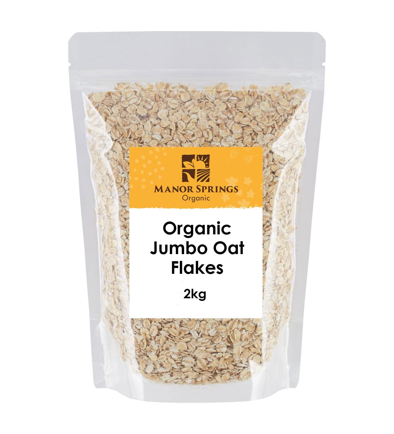 Organic Jumbo Oat Flakes 2kg by Manor Springs Organic - Buy Online on GoSupps.com
