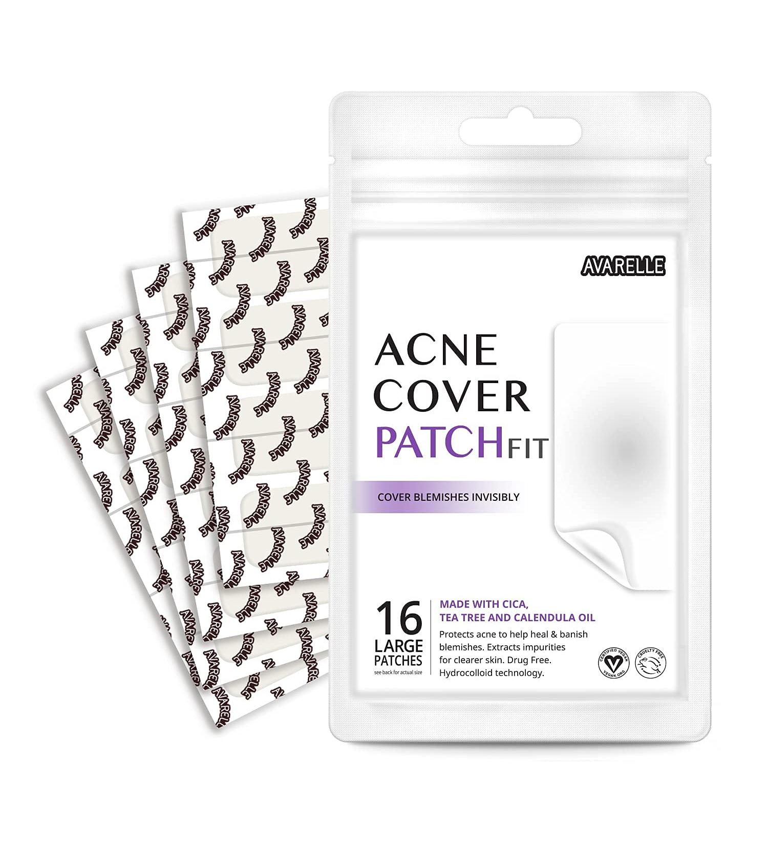 Avarelle Pimple Patches (16 Count) Hydrocolloid Acne Cover with Tea Tree & Calendula - Vegan & Cruelty-Free | Zit & Blemish Treatment - Buy Online on GoSupps.com
