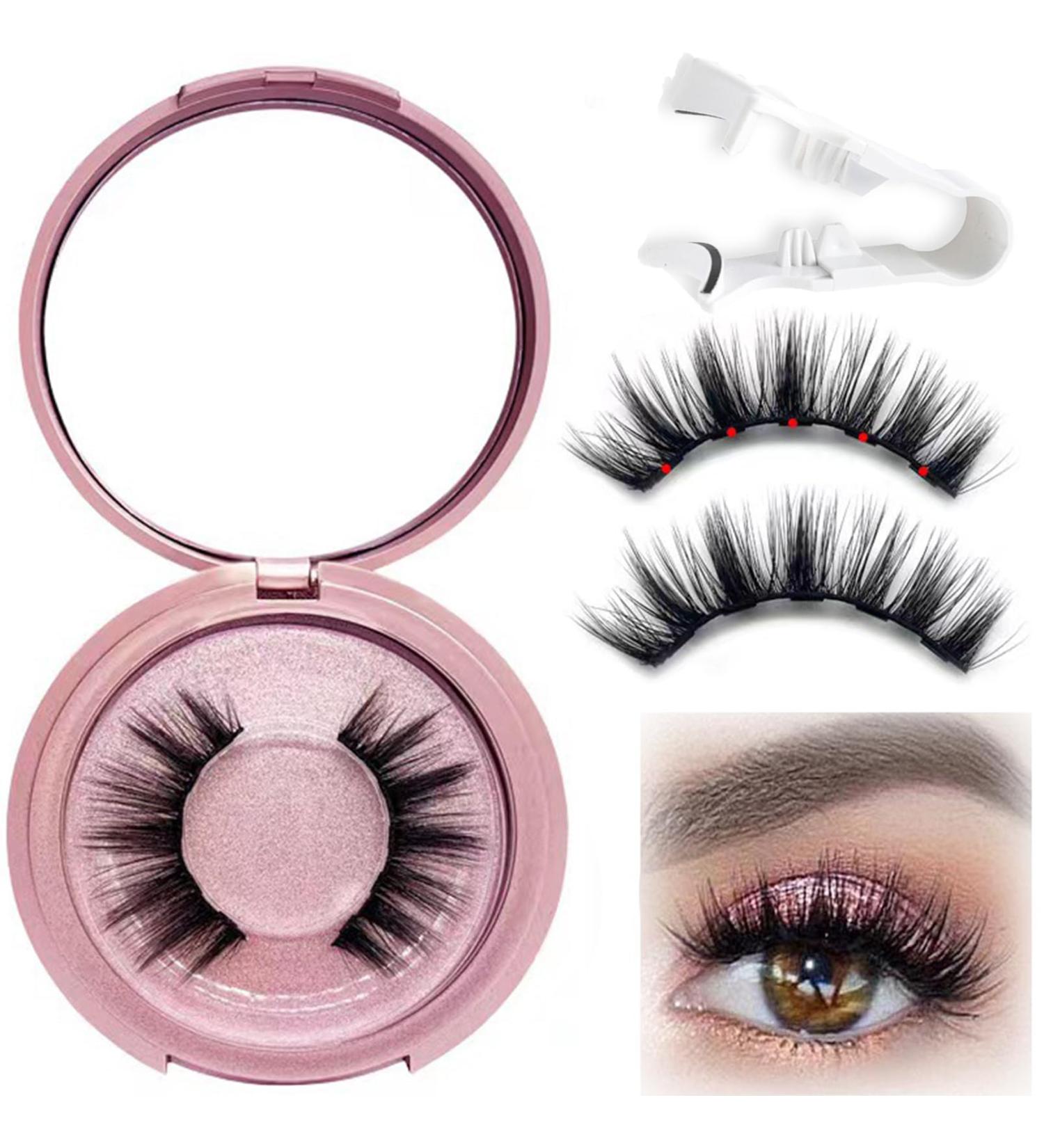 Magnetic Eyelashes 1 Pair of Cat Eye Magnetic False Eyelashes Reusable Natural Magnetic Eyelash Set with Applicator No Glue Need Long Lasting and Strong Hold on Eyelashes Easy to Wear and Remove - Buy Online on GoSupps.com