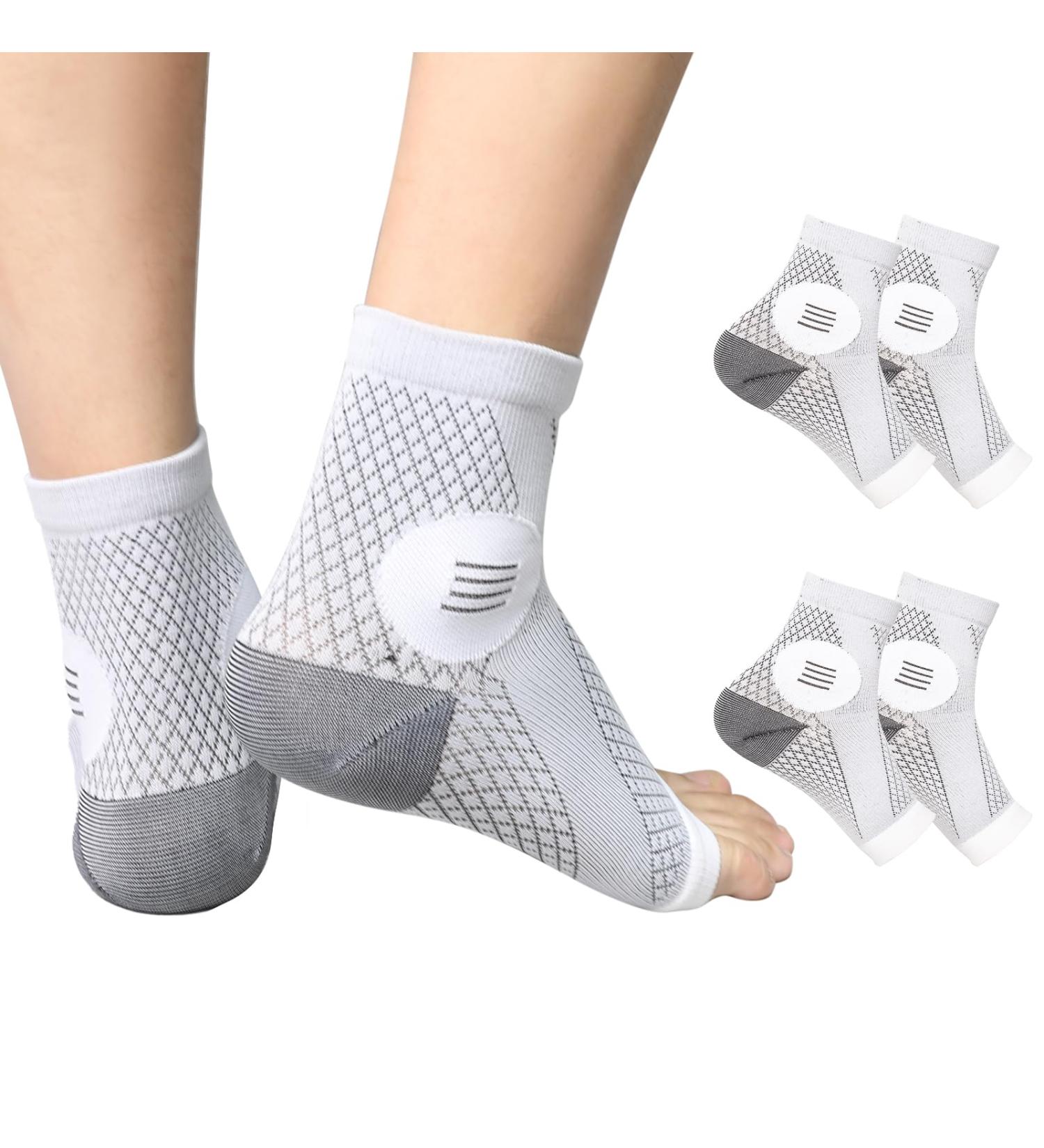Buy 2 Pairs Neuropathy Socks for Women & Men - Soothe Neuropathy Pain & Discomfort - Medium Grey - Buy Online on GoSupps.com