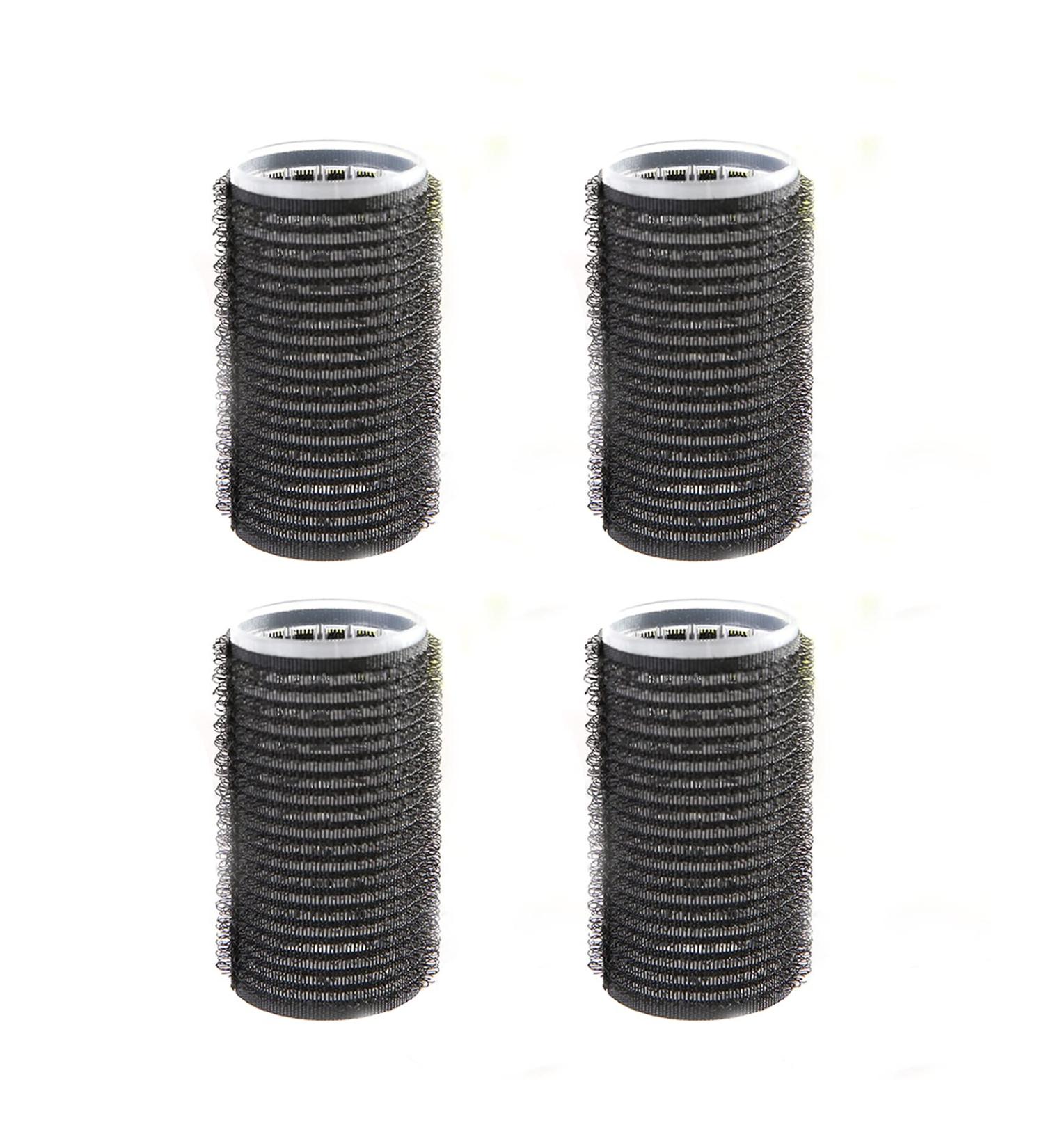 4pcs Hair Rollers Self Grip Sticky Hair Rollers Heatless Rollers for Hair Volume Salon Hairdressing Curlers Curling Tools (Black) - Buy Online on GoSupps.com