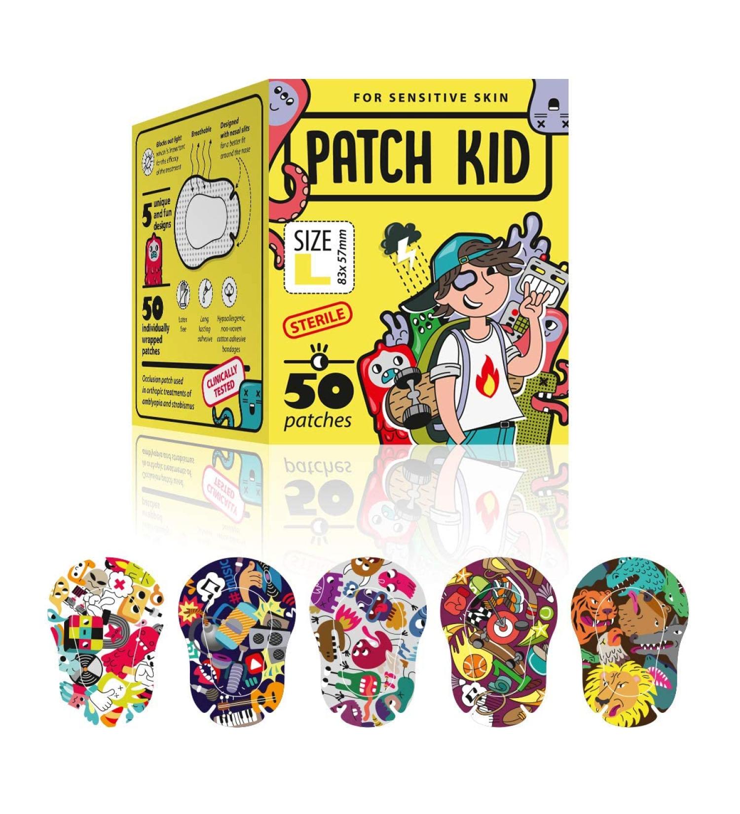 Large Eye Patches for Kids (Girls and Boys) - 50 Patches, Fun & Comfortable for Lazy Eye - Medical Grade Adhesive Bandages - Buy Online on GoSupps.com