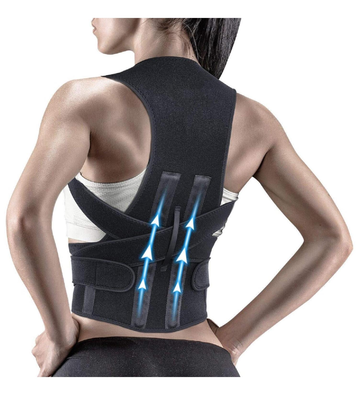Adjustable Posture Corrector for Men & Women | Backs Straight Lumbar Support | Black B02 XL - Buy Online on GoSupps.com