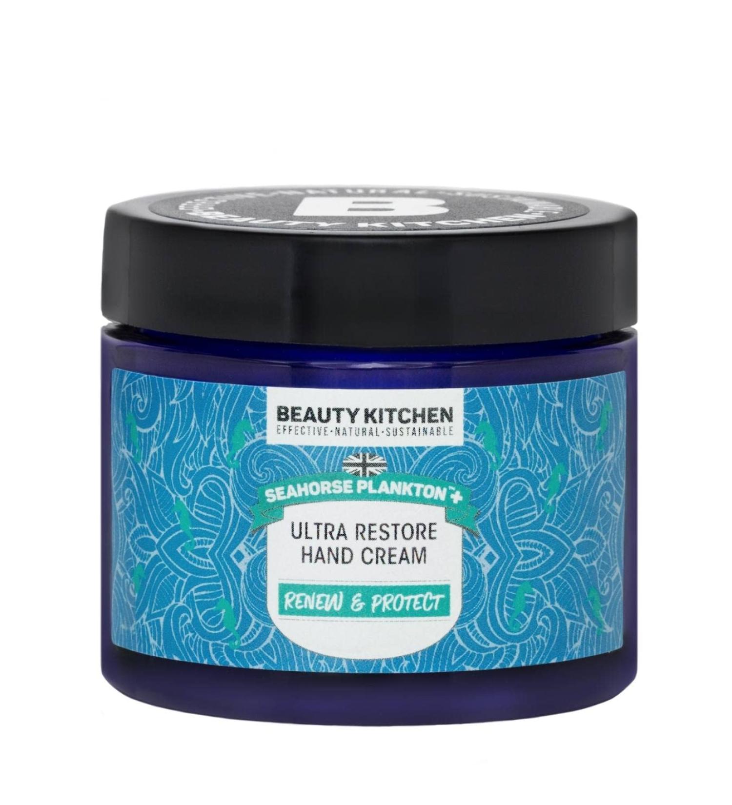 Beauty Kitchen SeaHorse Plankton+ Ultra Restore Hand Cream 60ml | Vegan Organic Eco-Friendly | Soft Skin & Instant Dryness Relief - Buy Online on GoSupps.com