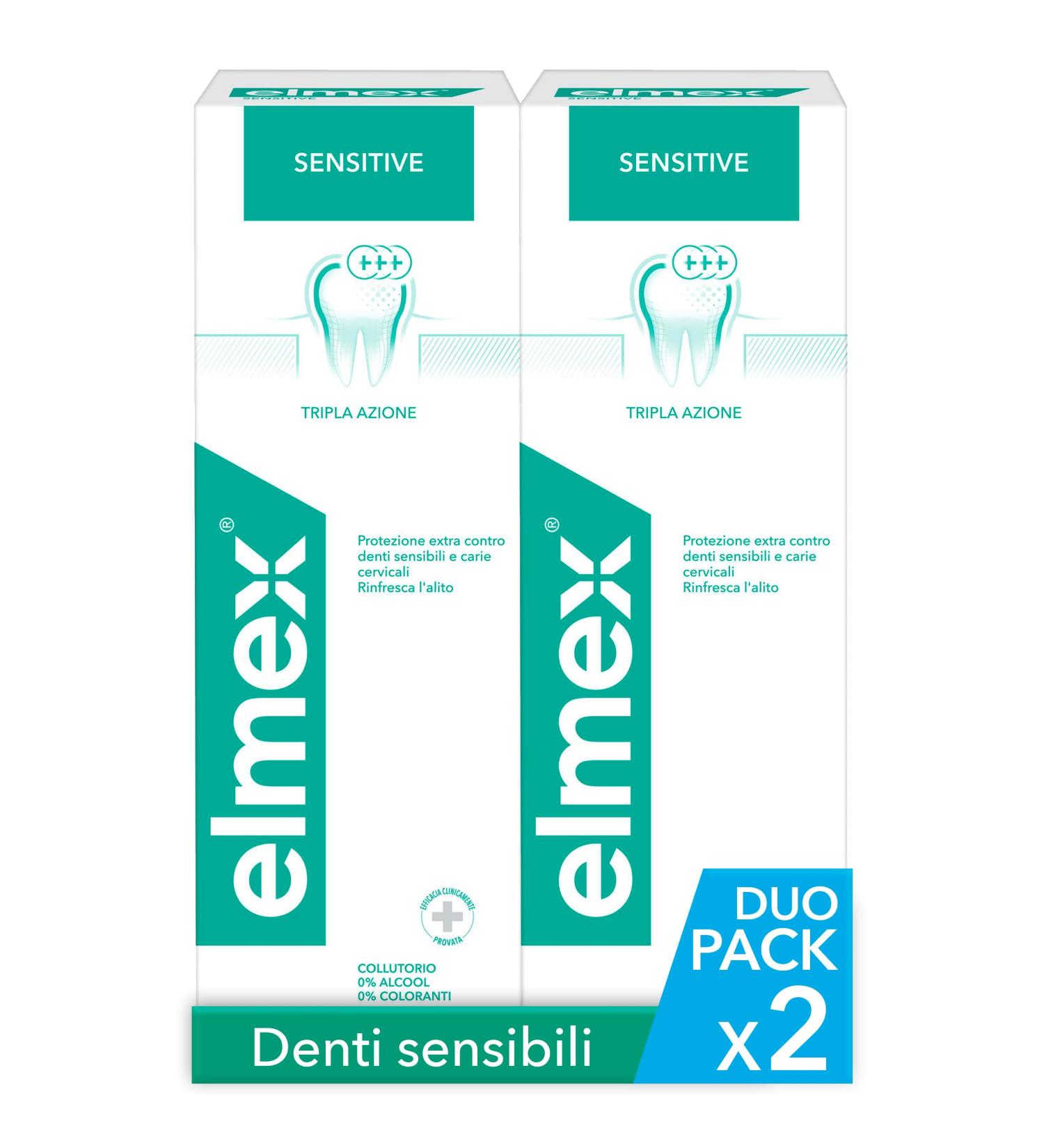 Elmex Mouthwash Liquid for Sensitive Teeth - 2 x 400ml Bottles | International Shipping Available - Buy Online on GoSupps.com