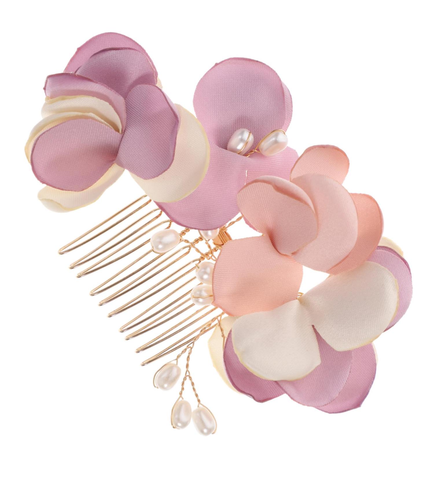 FRCOLOR Headgear for the bride decorative hair combs hair accessories for bridesmaids wedding hair clips for brides flower hair pins made of artificial flowers flower pearl side comb - Buy Online on GoSupps.com