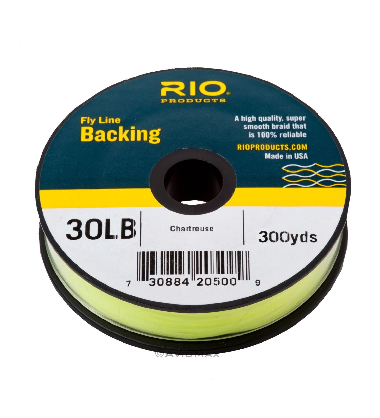 Rio Fly Fishing Backing Dacron 30Lb 300 yd. Fly Tying Equipment, Chartreuse