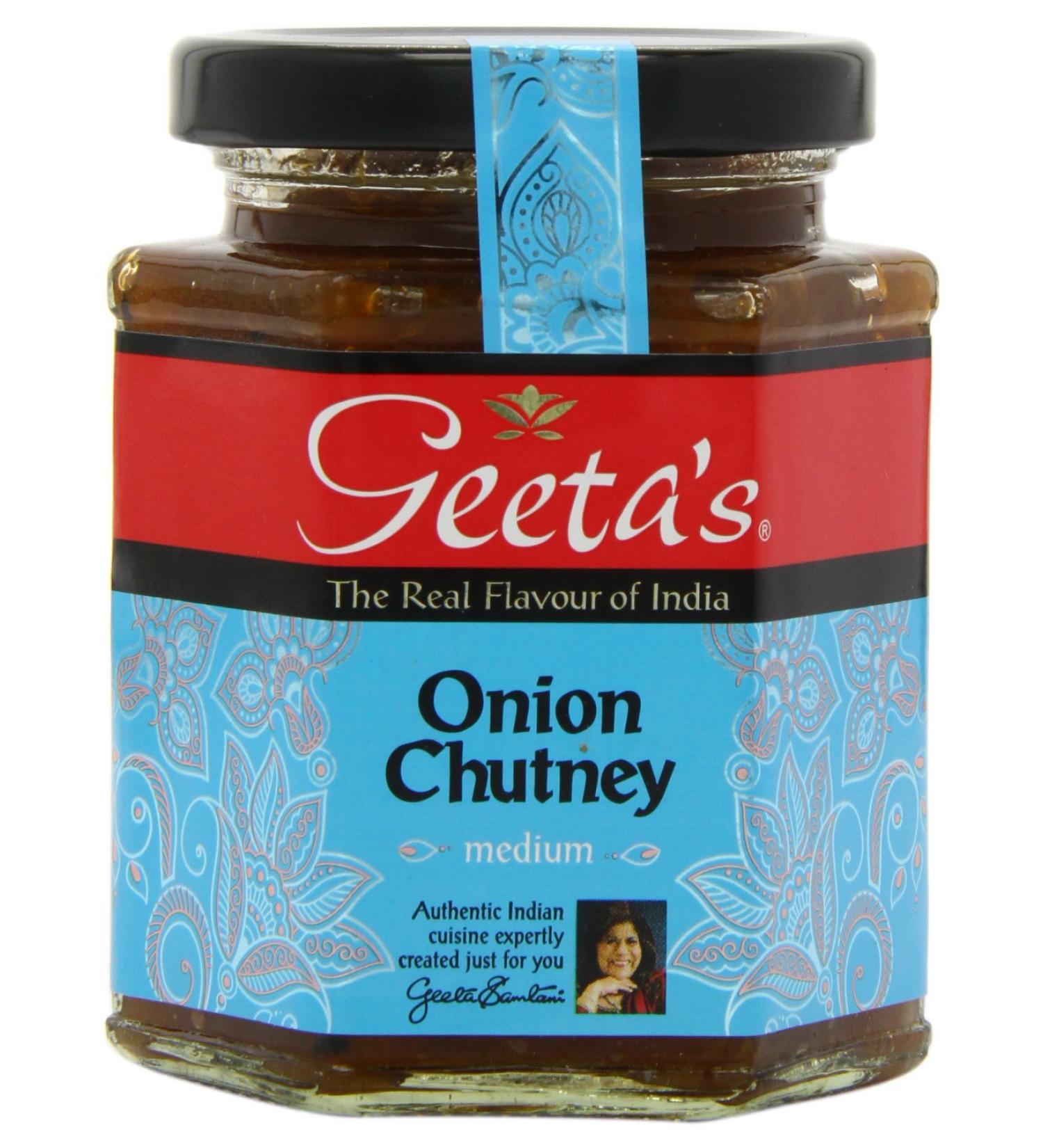 Geeta's Onion Chutney authentic Indian cuisine 310 g jar 6 pieces