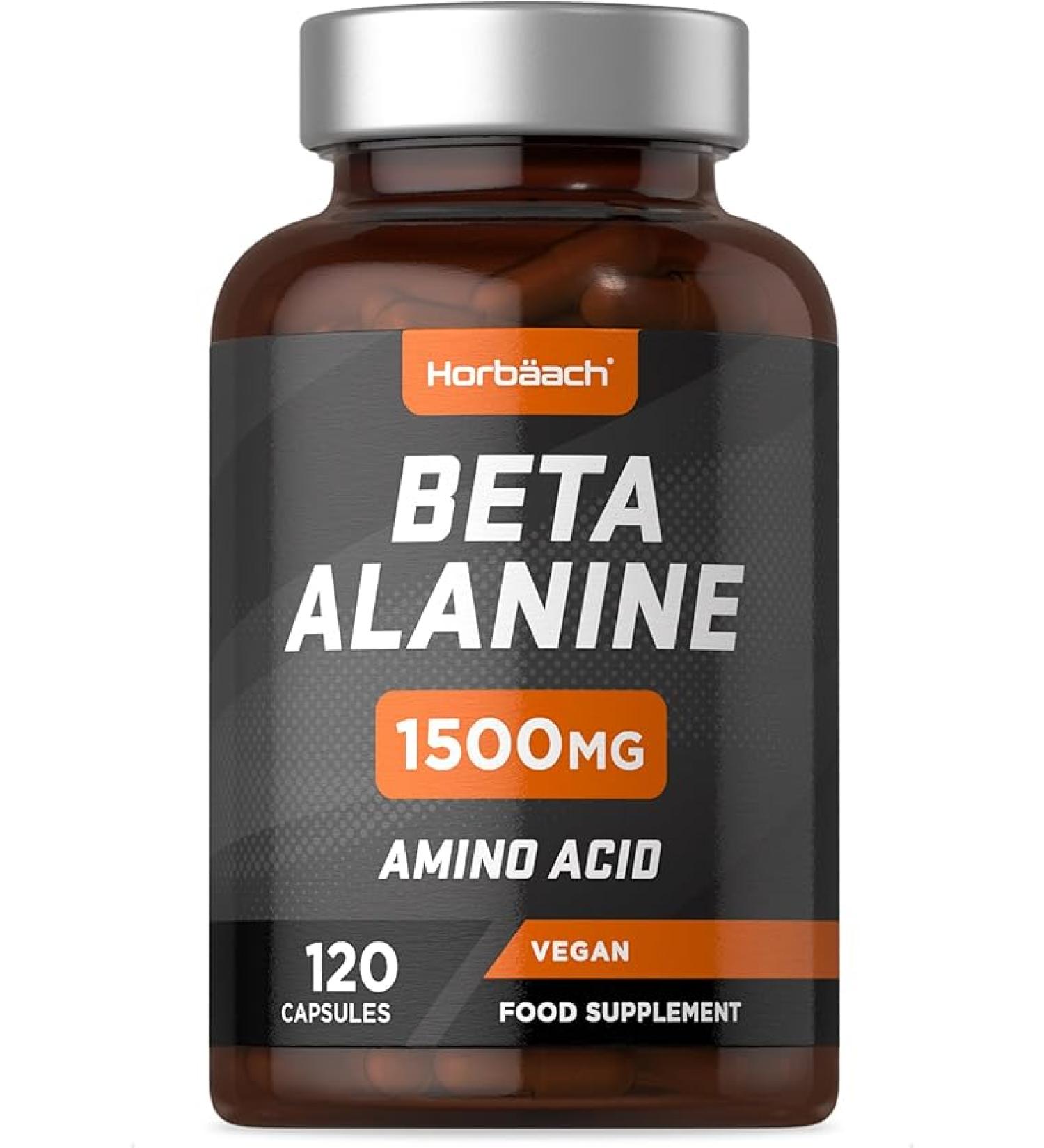 Horbaach Beta Alanine 1500mg | 120 Vegan Tablets | Premium Amino Acid Supplement - Buy Online on GoSupps.com
