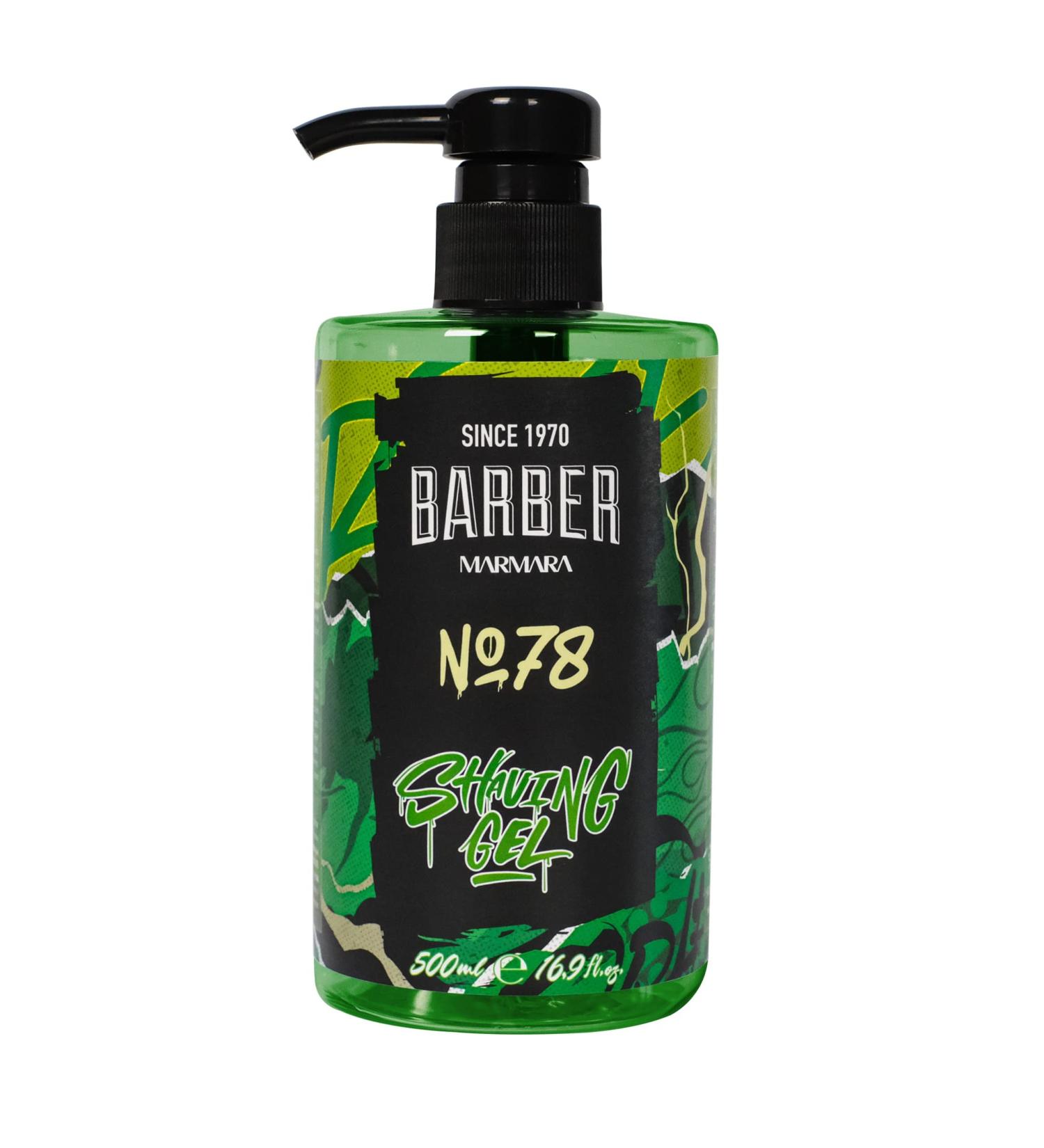 Barber Marmara Razor Gel No.78 - Transparent Shaving Gel for Men | 500ml | Precise Beard Contours Optimal Sliding & Skin Cooling - Pump Dispenser Included - Buy Online on GoSupps.com