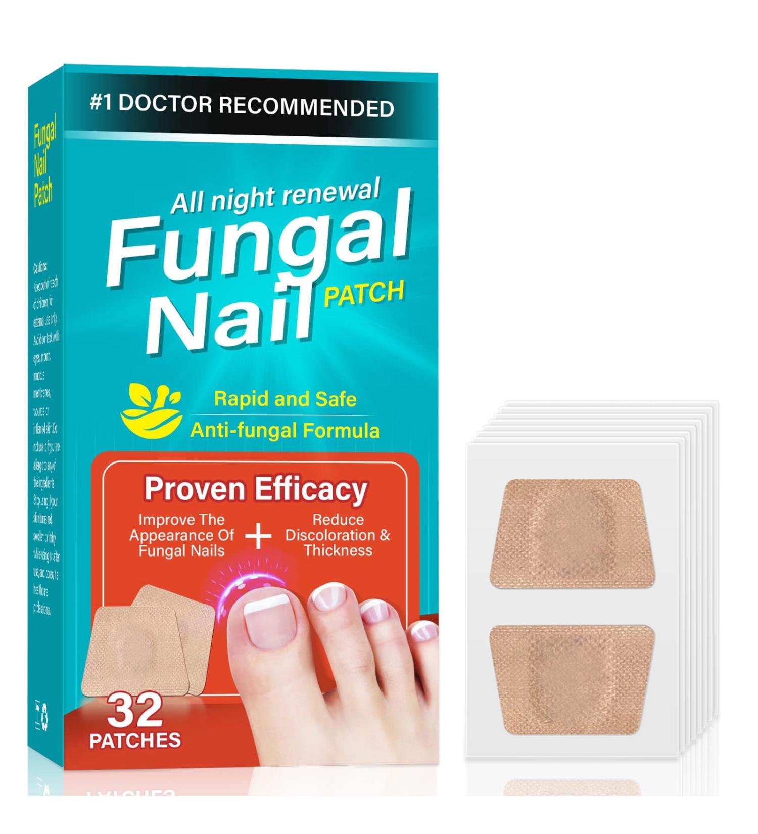 32Pcs Nail Repair Patches - Extra Strength Toenail Fungus Treatment for Damaged Nails - Buy Online on GoSupps.com