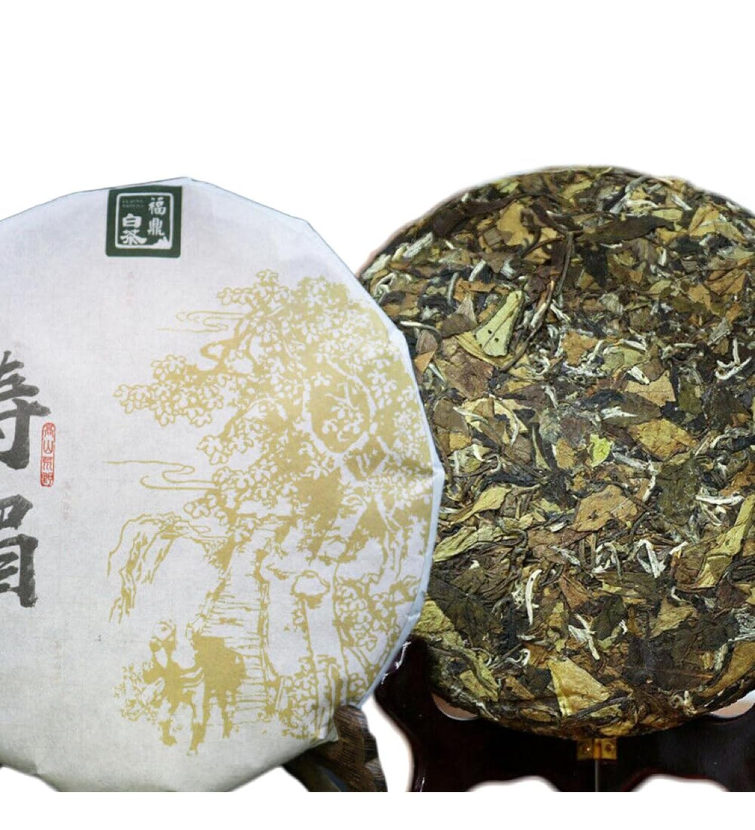 Haute montagne Bai Cha 350g Th Blanc Fuding Shou Mei G teau au Th Blanc Bio - Buy Online on GoSupps.com