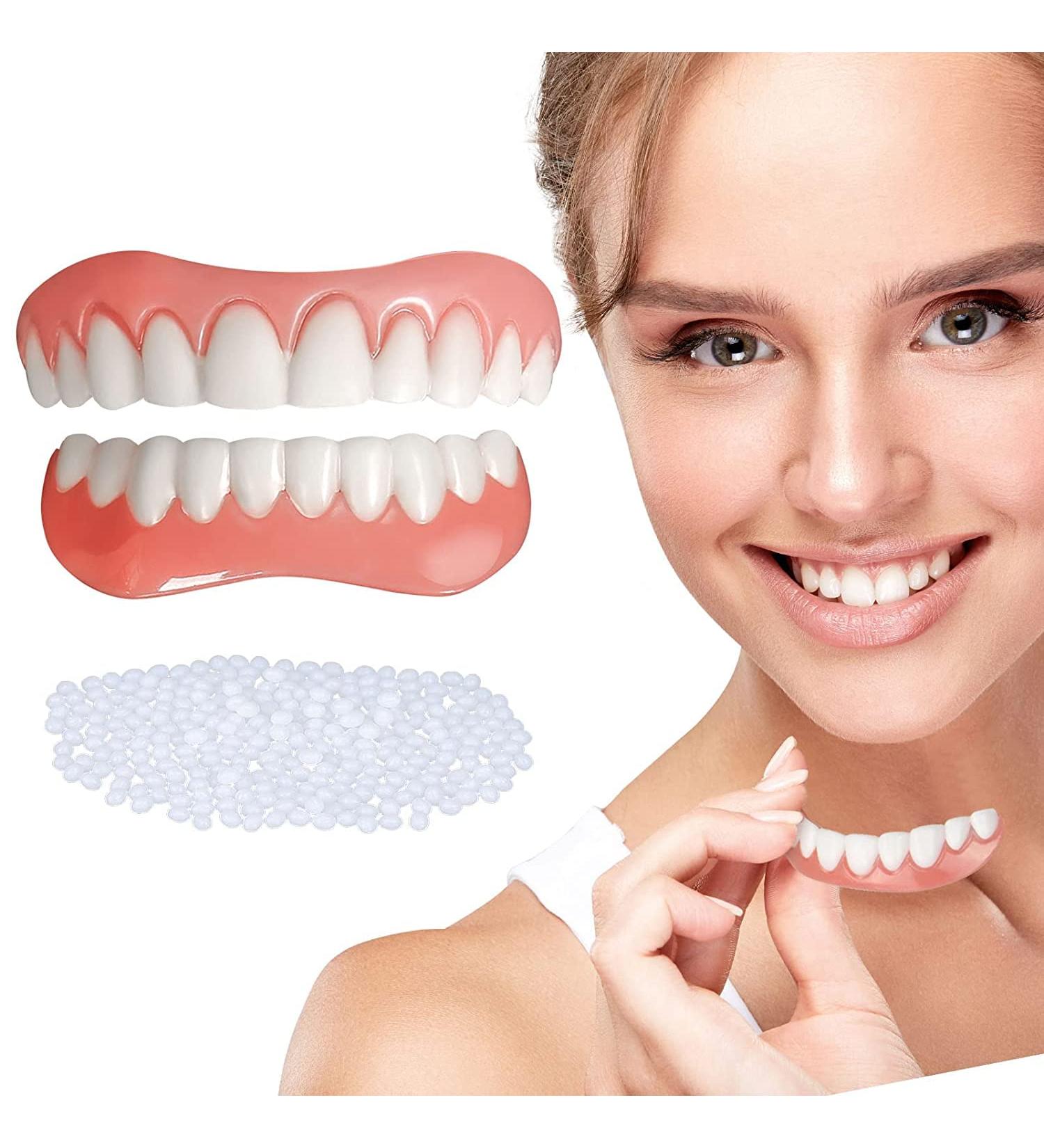 Natural and Comfortable Upper Jaw Dentures - Set of 2, Protect Your Teeth - Buy Online on GoSupps.com
