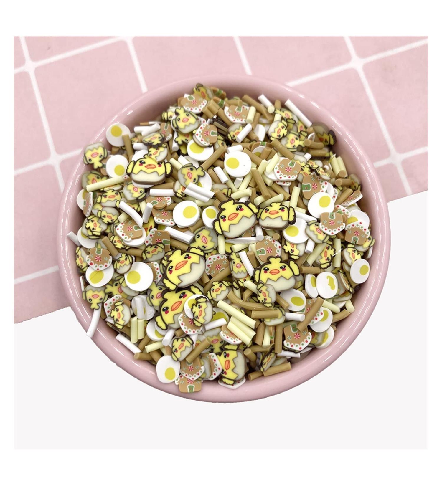 Bosaiya QR 50g Mixed Cartoon Chicken Egg Disks | DIY Polymer Clay Crafts & Nail Art Accessories (T1127) - Cute & Creative Supplies - Buy Online on GoSupps.com